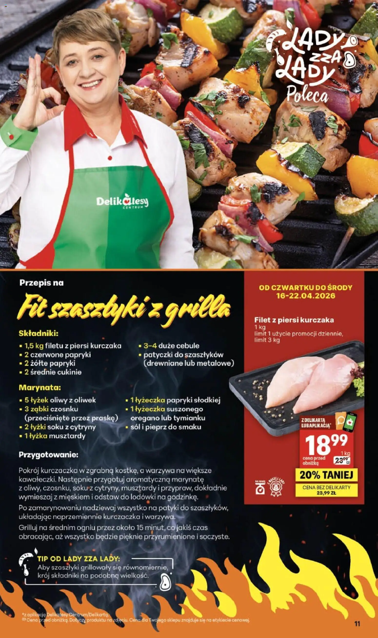 Delikatesy Centrum gazetka - Sklepy Własne od 16.04.2026 | Strona: 11 | Produkty: Delikatesy, Cebule, Warzywa, Sól