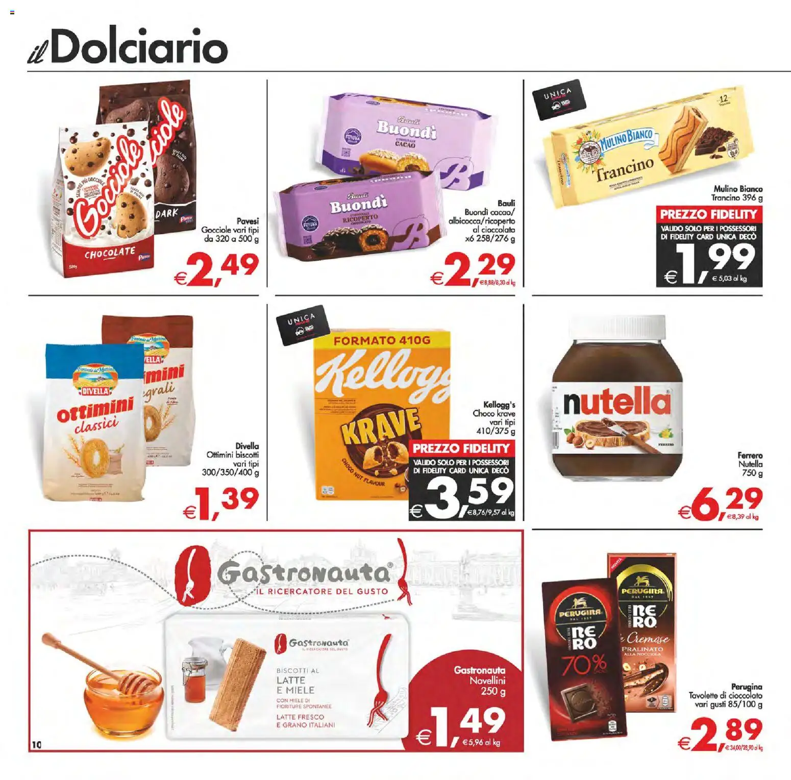 Volantino Decò del 06.03.2026 | Pagina: 10 | Prodotti: Biscotti, Nutella, Cacao, Miele