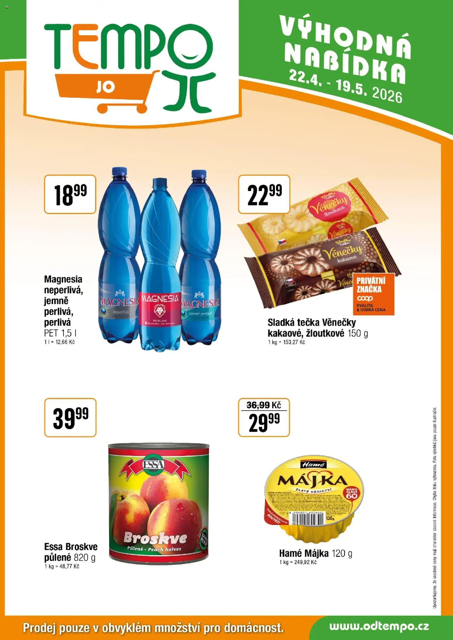 Tempo leták - JO od 22.04.2026 | Strana: 6 | Produkty: Magnesia, Broskve