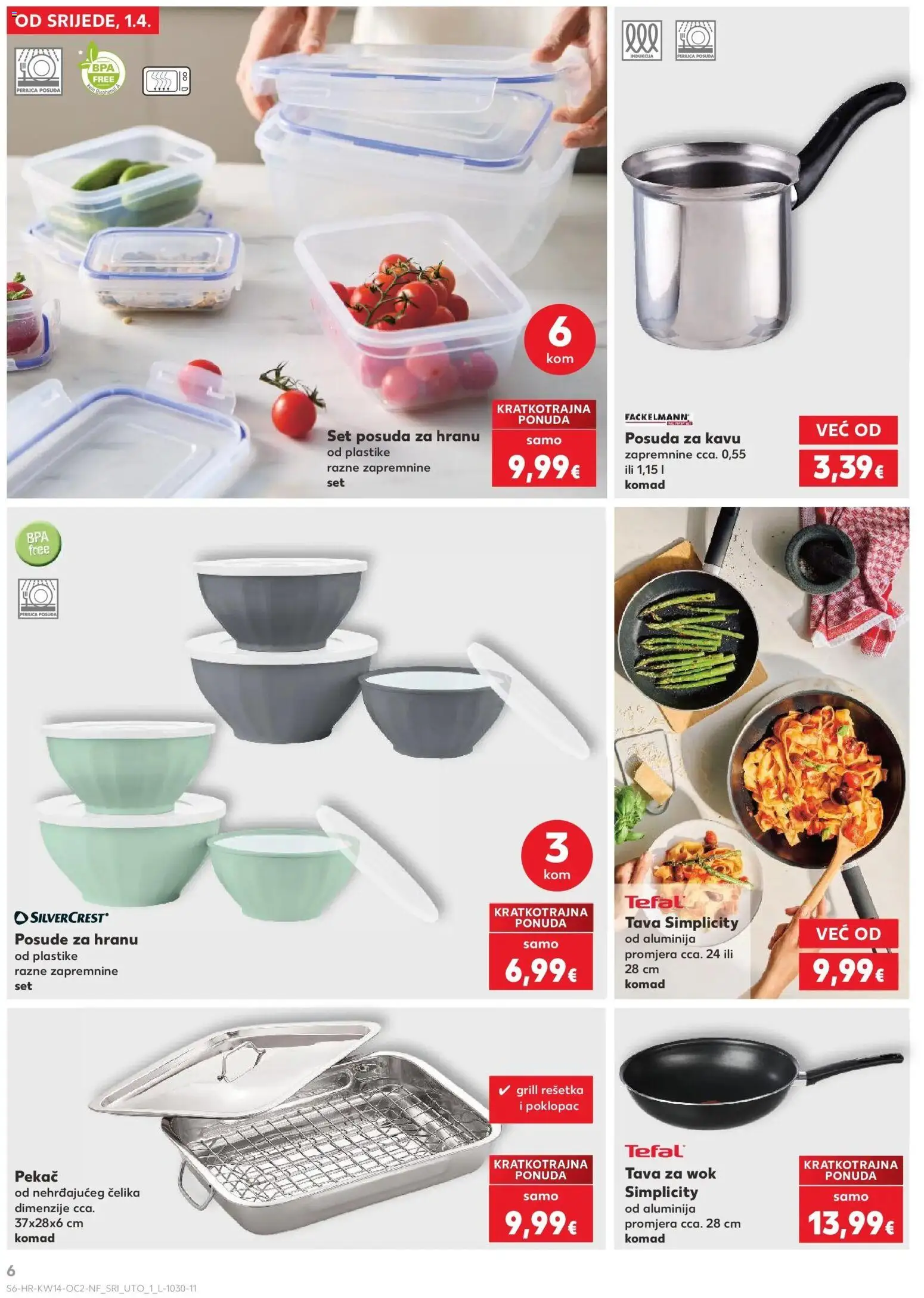 Kaufland katalog | vrijedi od 01.04.2026 | Stranica: 6 | Proizvodi: Perilica posuđa, Pan, Tava