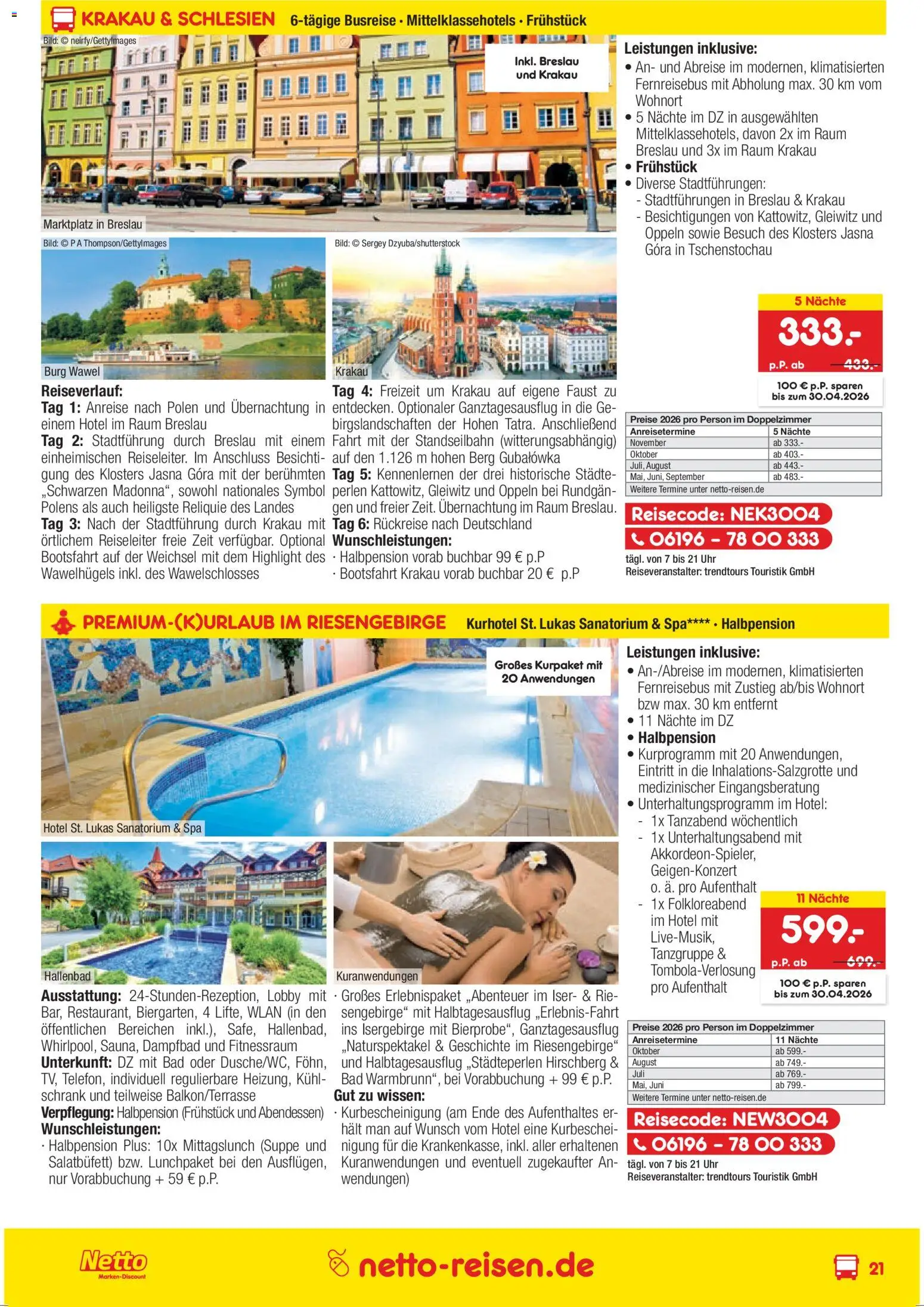 Netto Reisen Prospekt 	 | 26.03.2026 | Wie erhält man einen begrenzten Rabatt? | Deutschland