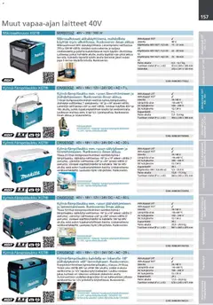 Makita-mainoslehti voimassa 24.03.2026 alkaen | Sivu: 157 | Tuotteet: Laukku, Mikroaaltouuni