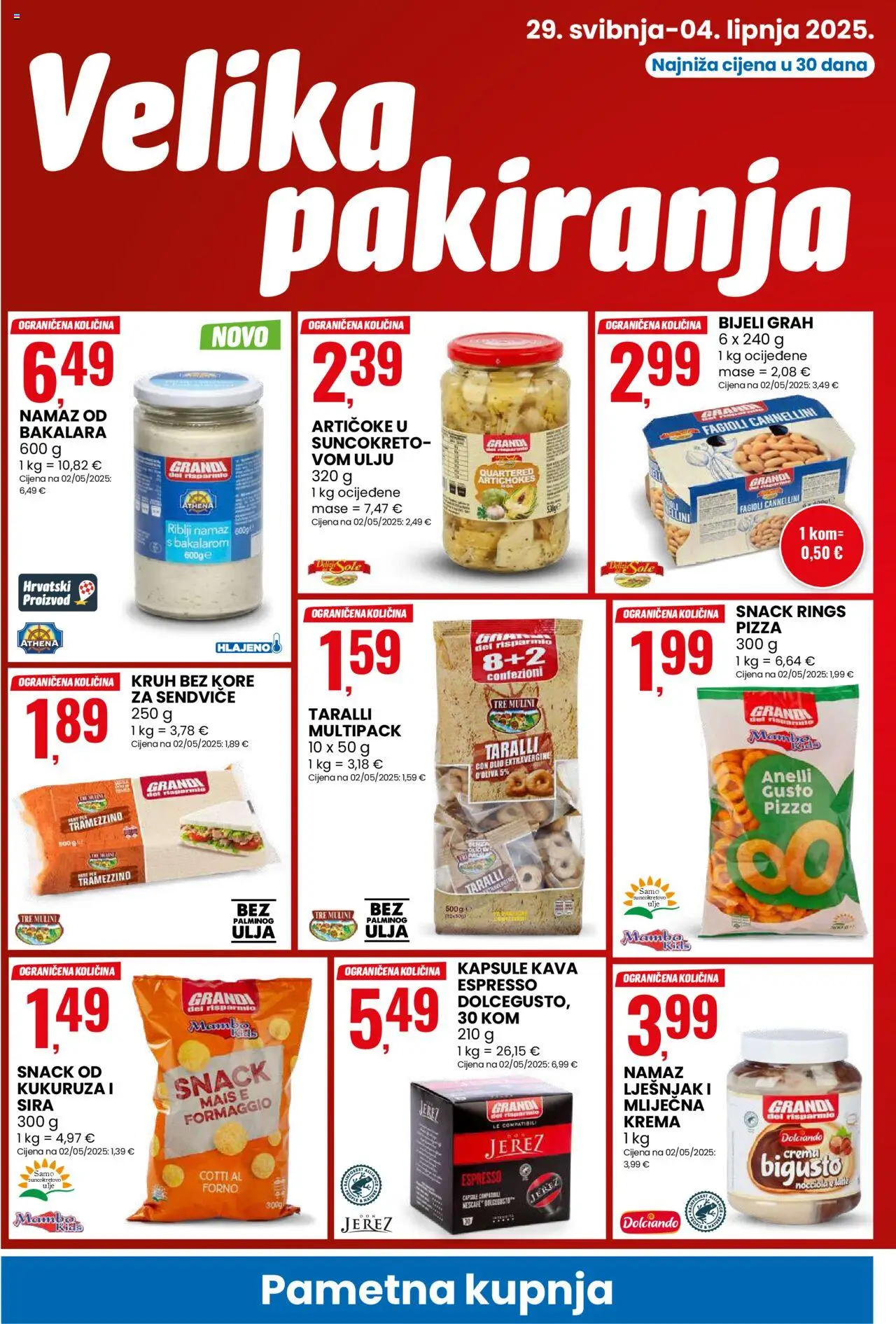 Eurospin katalog | vrijedi od 29.05.2025 | Stranica: 4 | Proizvodi: Nescafe, Ulje, Kruh, Grah