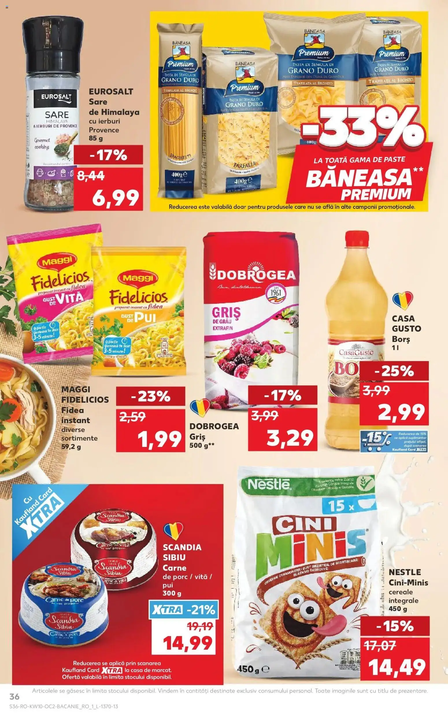 Noul catalog Kaufland – valabil de la 04.03.2026 | Pagină: 36 | Produse: Hacıyatmaz Kedi Oyuncağı, Borș, Carne De Porc, Făină