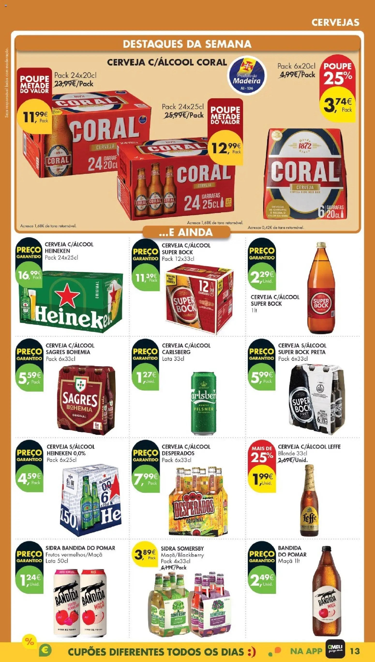 Pingo Doce Poupe Esta Semana Madeira │ válido de 17.02.2026 | Página: 13 | Produtos: Super bock, Maça, Cerveja, Somersby