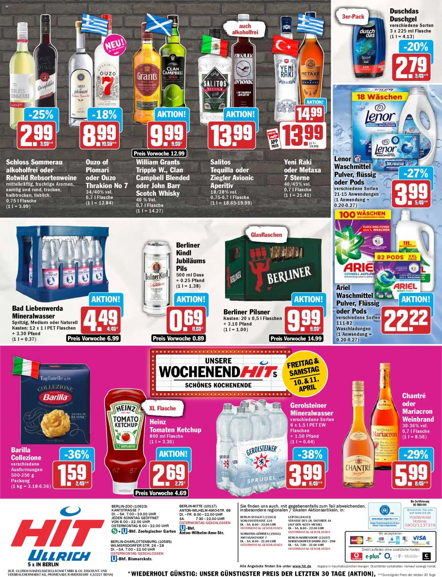 HIT Prospekt 	 – gültig ab 06.04.2026 | Seite: 4 | Produkte: Bad, Mineralwasser, Ketchup, Uhr
