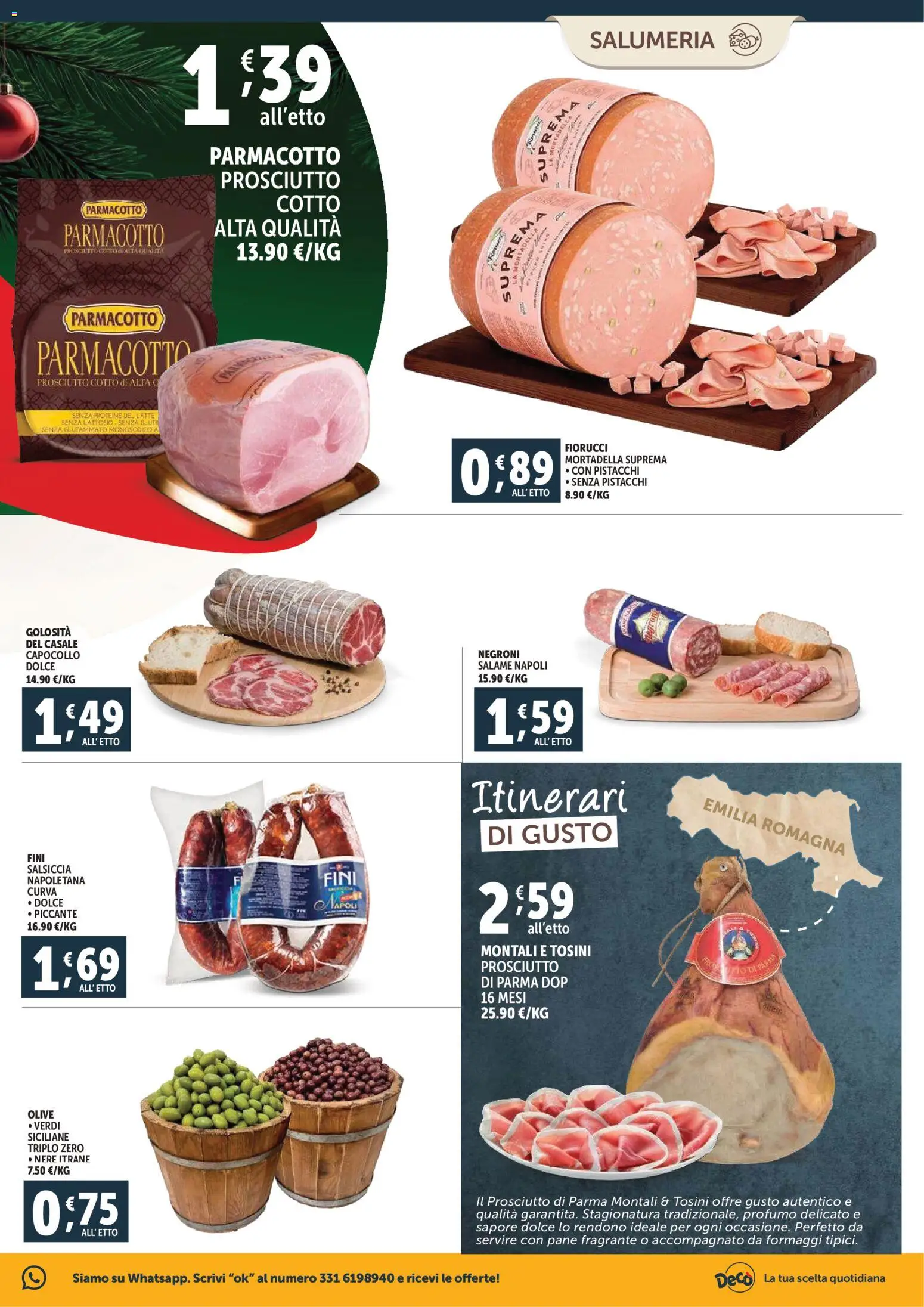 Volantino Decò del 15.12.2025 | Pagina: 9 | Prodotti: Prosciutto di Parma, Prosciutto Cotto, Prosciutto, Latte senza lattosio