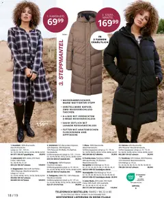 Ulla Popken Prospekt 	 ab 01.11.2025 gültig | Seite: 18 | Produkte: Steppmantel, Mantel