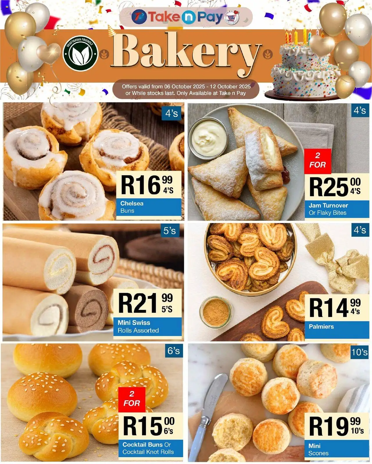 New Take n Pay catalogue – valid from 06.10.2025 | Page: 12 | Products: Jam, Bakery, Buns