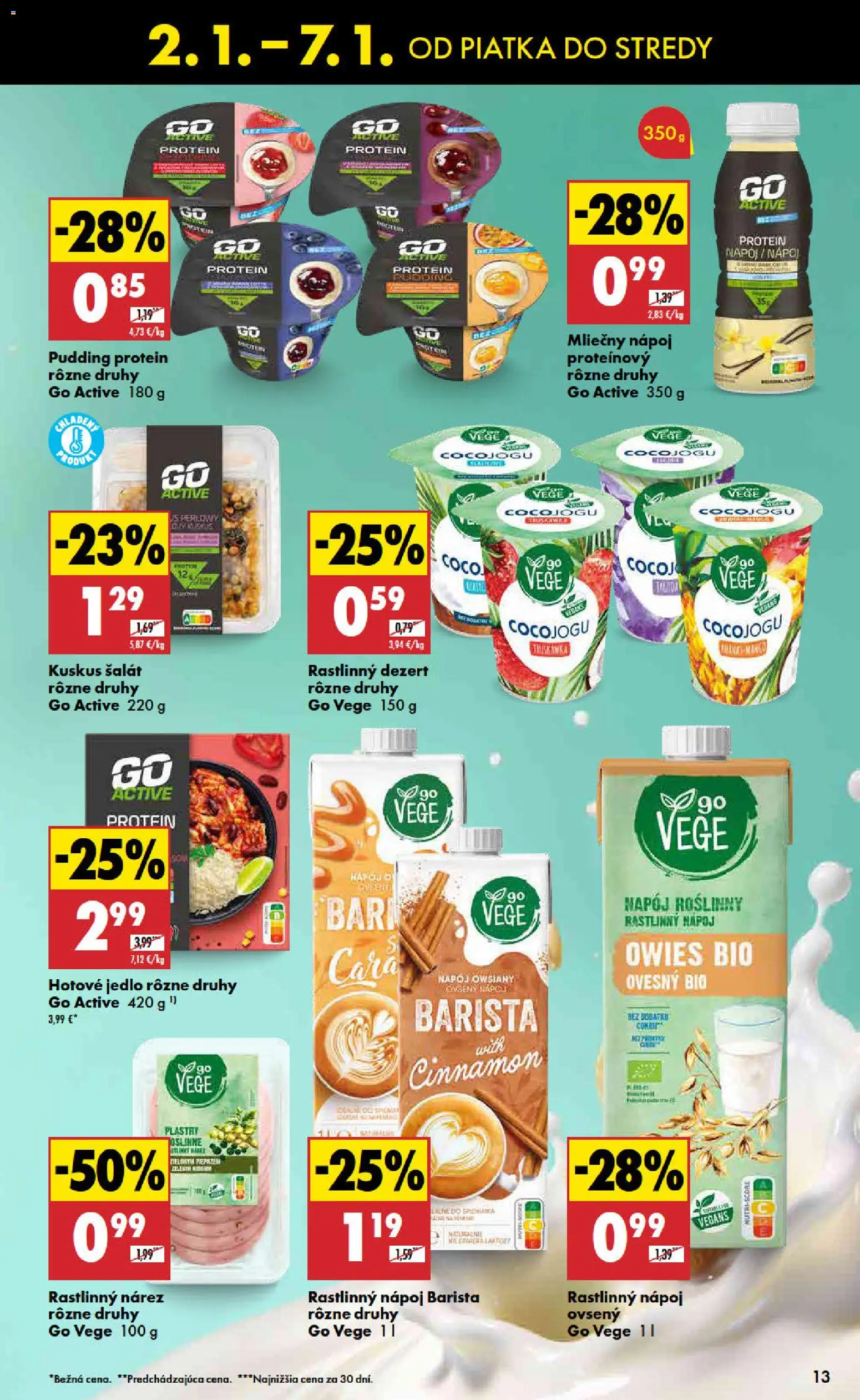 Nové Biedronka akcie – leták je platný od 02.01.2026 | Strana: 13 | Produkty: Barista, Protein, Ananás, Šalát