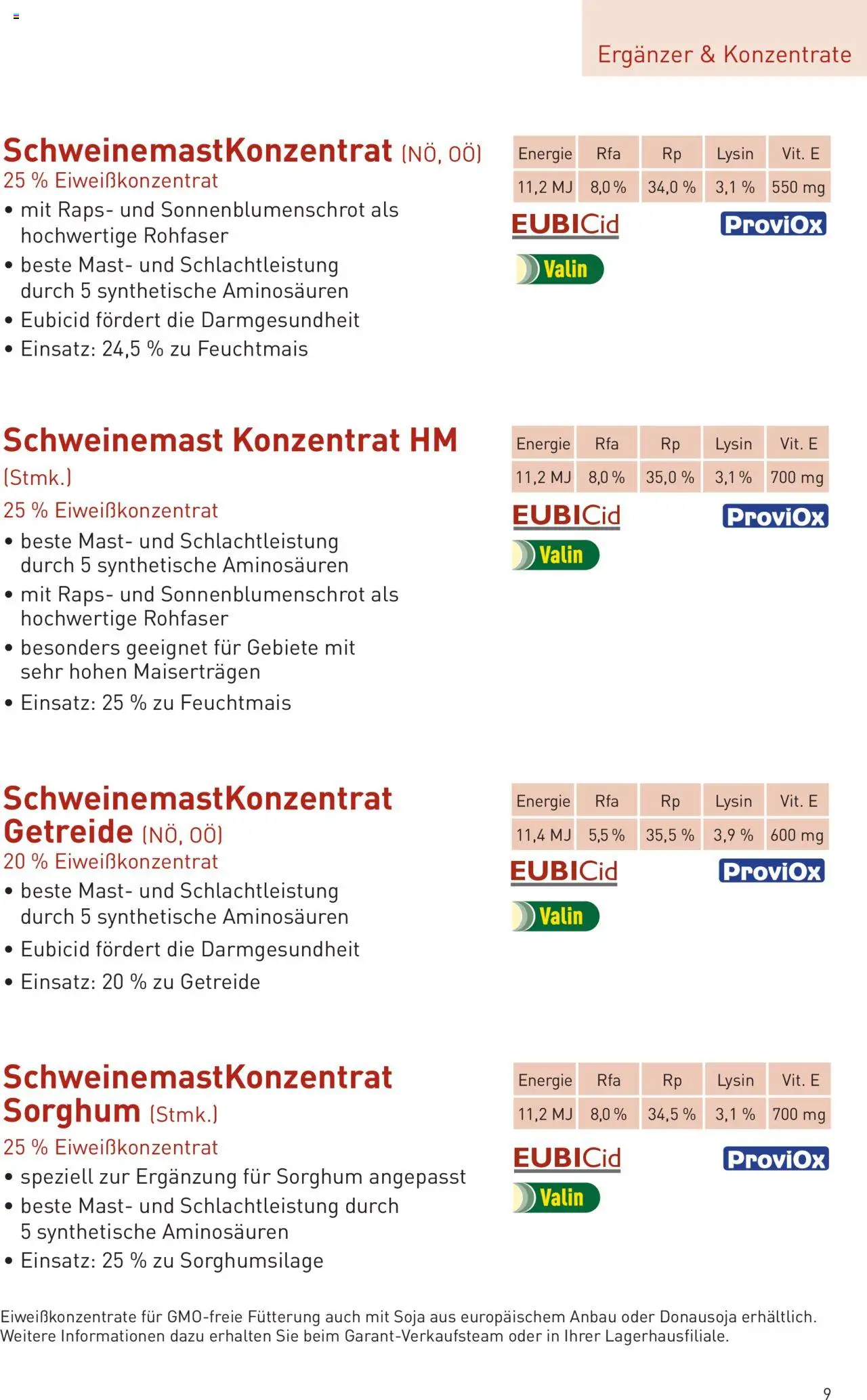Lagerhaus  Schweinemast gültig ab 01.10.2025 | Seite: 9 | Produkte: Getreide