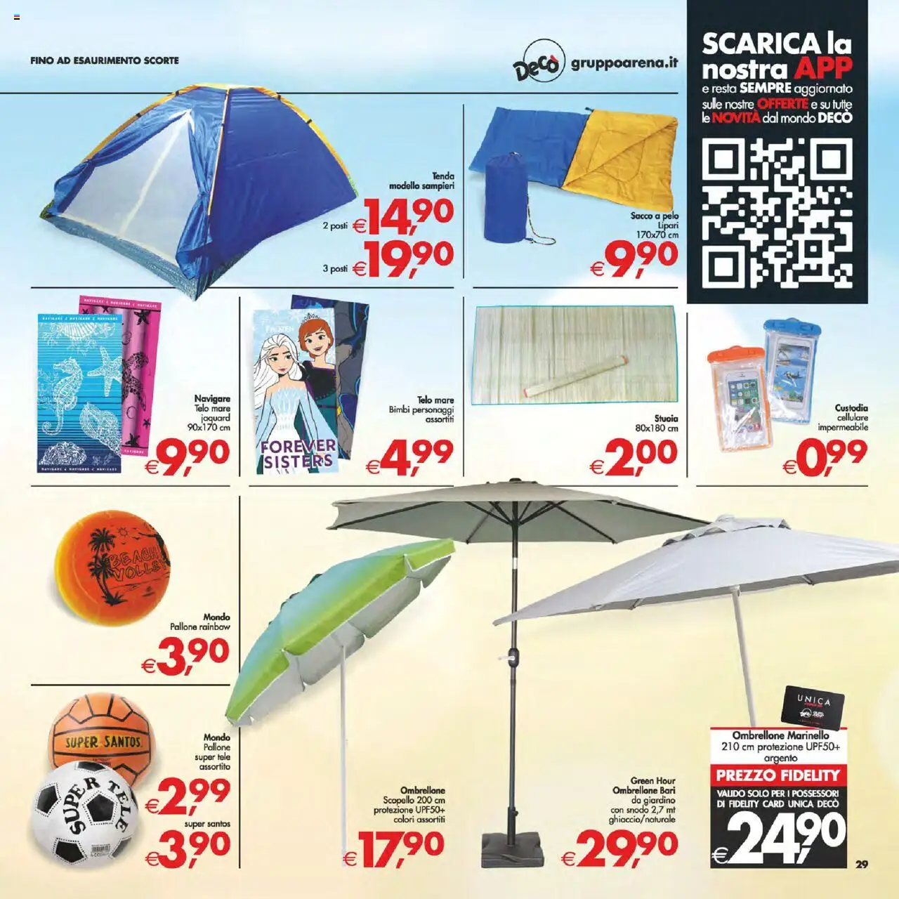 Volantino Decò del 12.08.2025 | Pagina: 37 | Prodotti: Cellulare, Tenda, Ombrellone, Pallone