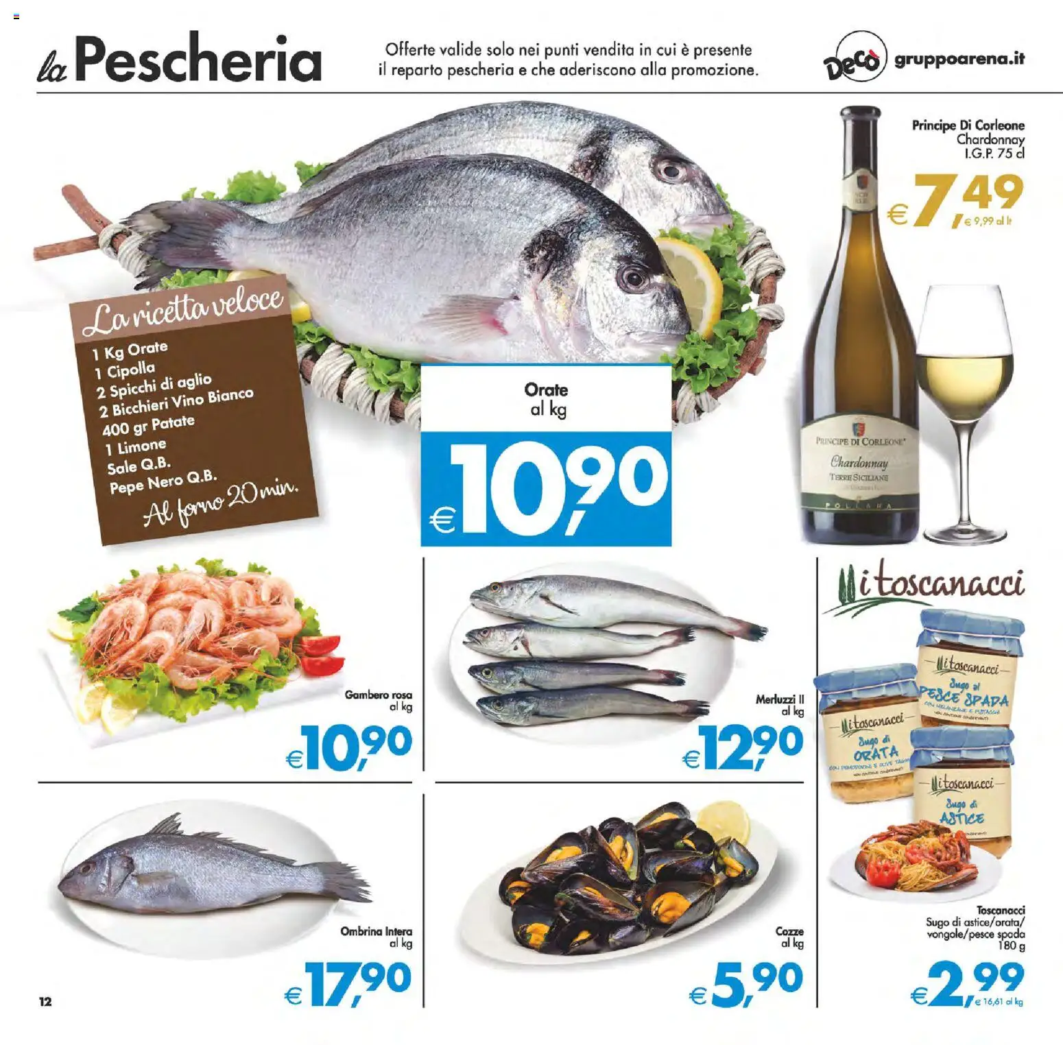Volantino Decò del 14.11.2025 | Pagina: 12 | Prodotti: Patate, Limone, Astice, Pesce spada