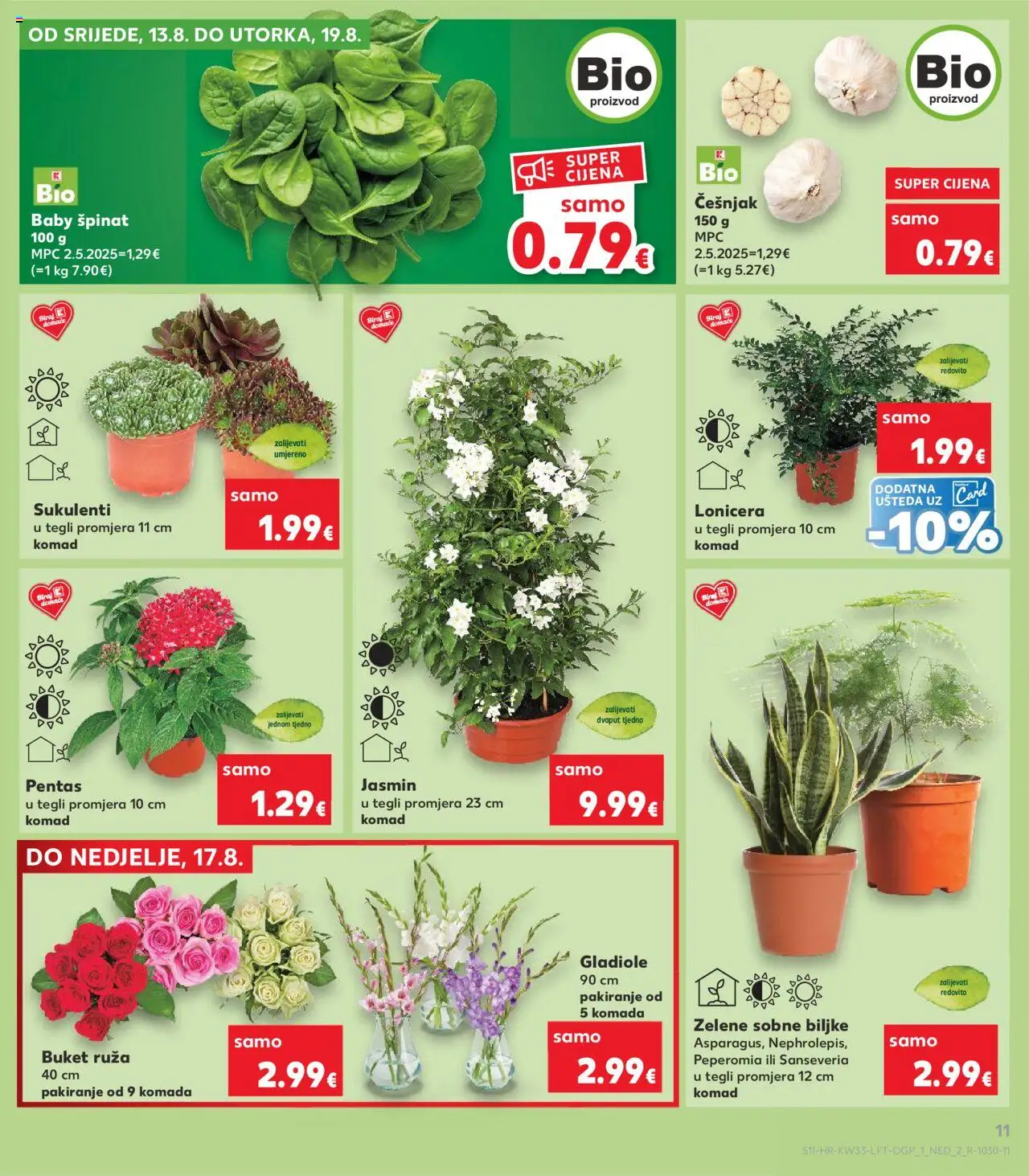 Kaufland katalog | vrijedi od 13.08.2025 | Stranica: 11 | Proizvodi: Špinat, Češnjak