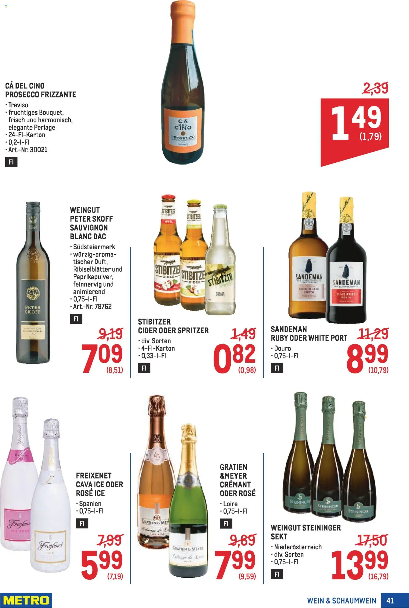Metro Profi gültig ab 08.01.2026 | Seite: 41 | Produkte: Wein, Äpfel