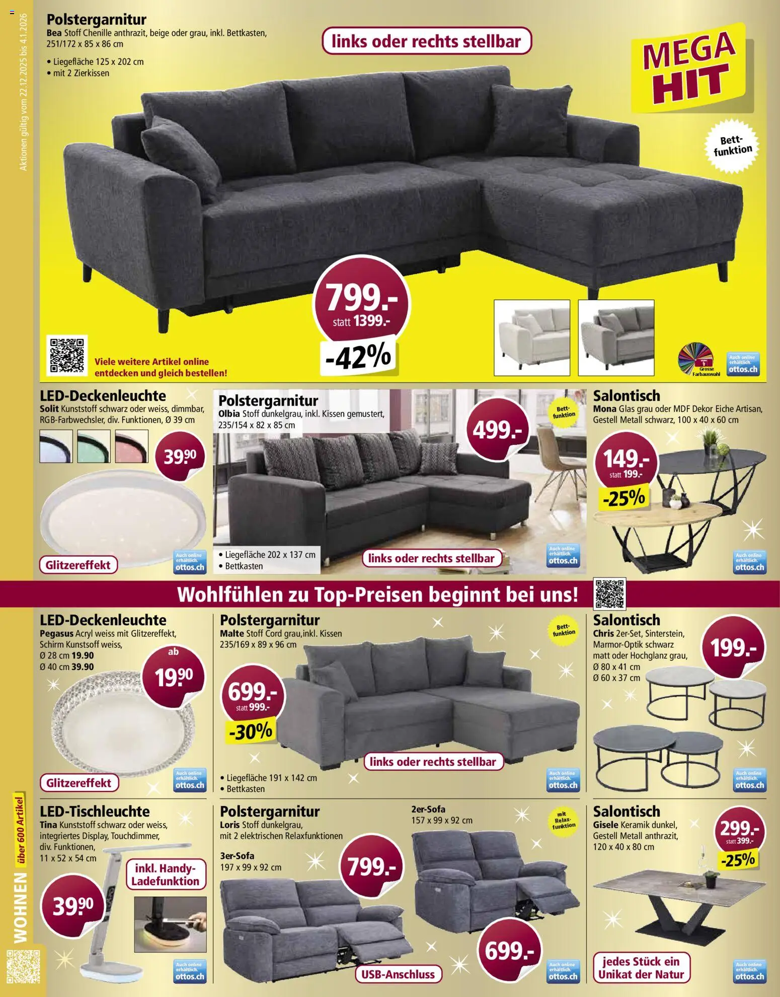 Otto's Aktionen – gültig ab 22.12.2025 | Seite: 8 | Produkte: Kissen, Bett