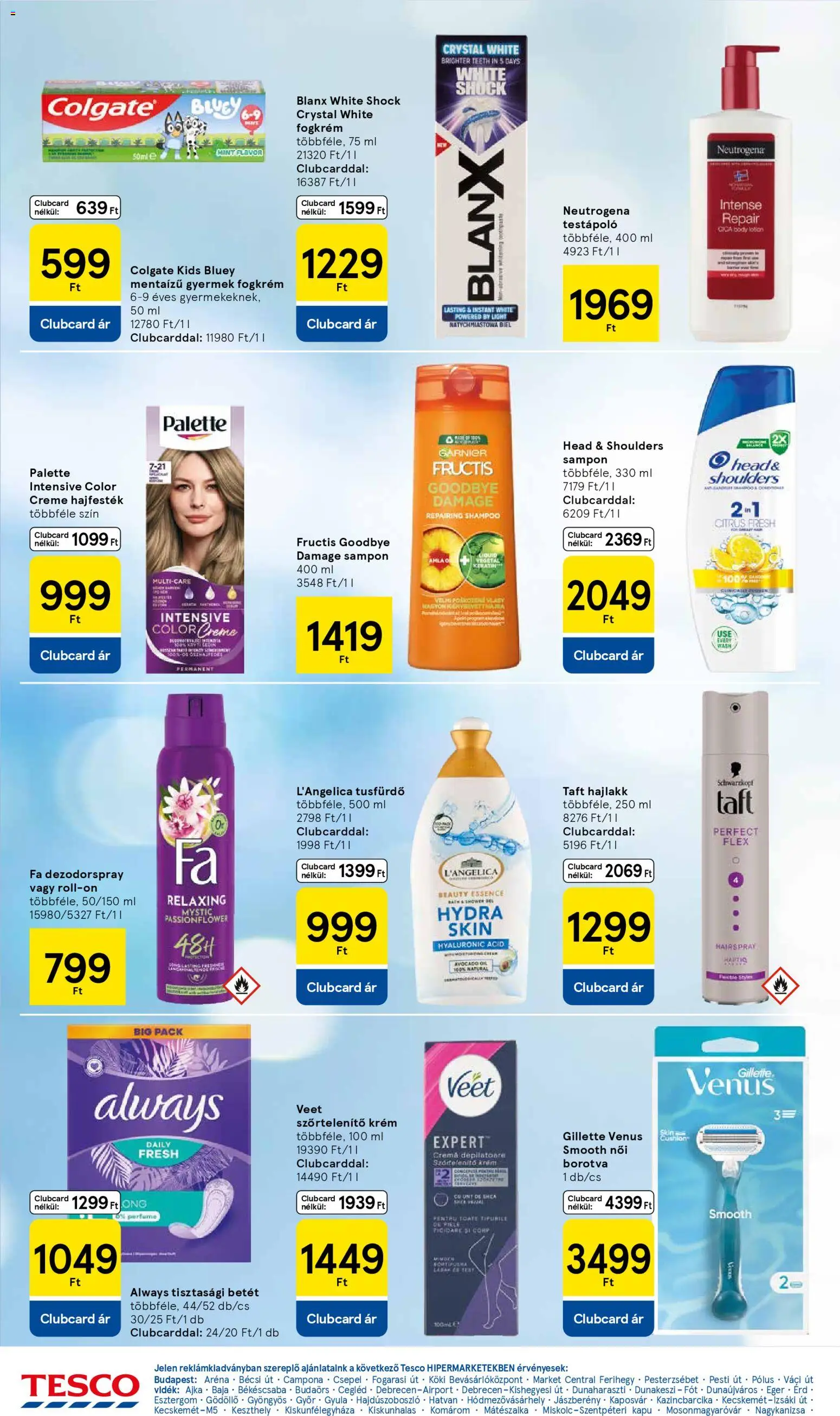 Tesco akciós ujság - amely érvényes a következő dátumtól: 27.12.2025 | Oldal: 28 | Termékek: Borotva, Szőrtelenítő, Testápoló, Fogkrém