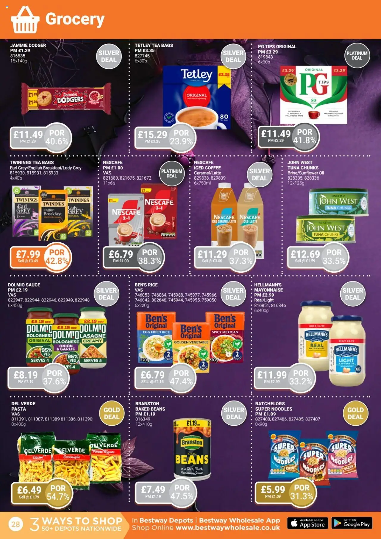 {H1} | Page: 28 | Products: Onion, Lasagne, Oil, Tea