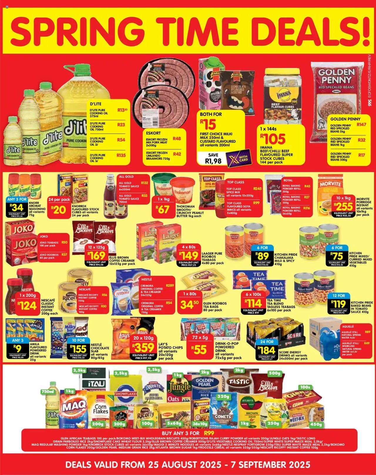 Shoprite Eastern Cape - Cash & Carry Month End Deals Idutywa, King William's Town & Thembani │ valid from 25.08.2025 | Page: 3 | Products: Flour, Coffee, Water, Sauce