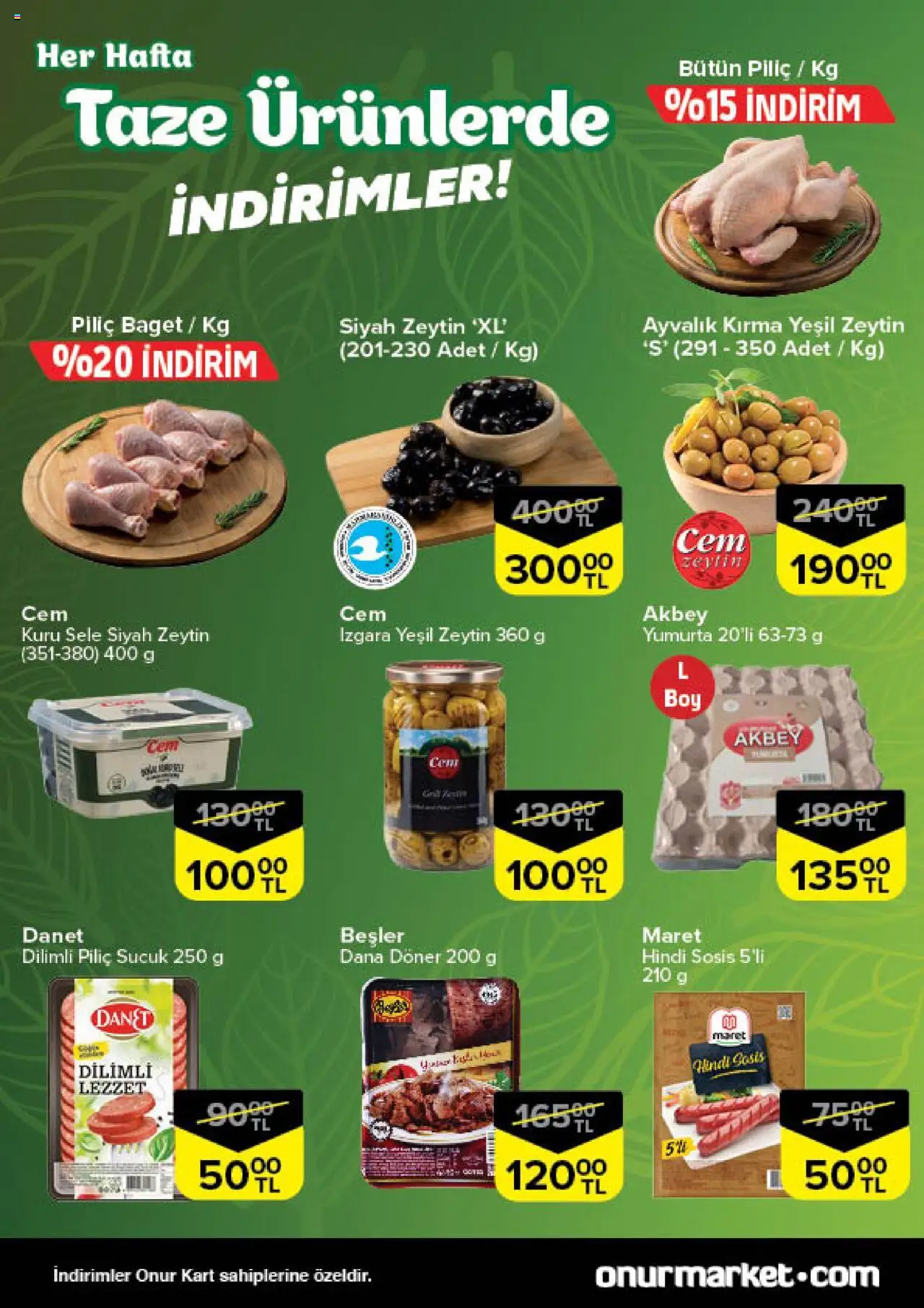 Onur Market Katalog Taze Ürünlerde İndirimler - Trakya - 25.09.2025 tarihinden itibaren geçerlidir | Sayfa: 2 | Ürünler: Döner, Yumurta, Zeytin, Izgara