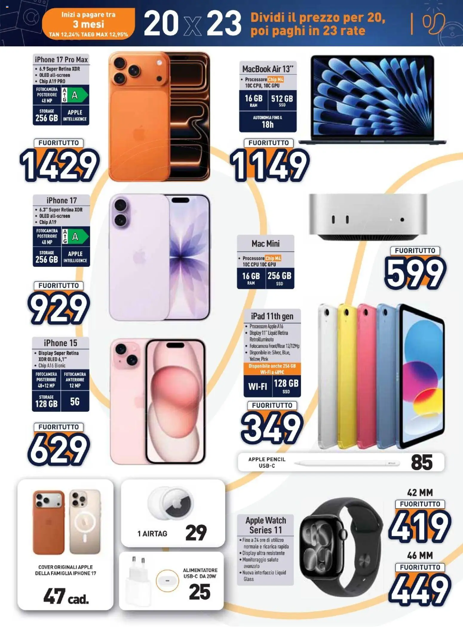 Volantino Unieuro del 29.12.2025 | Pagina: 9 | Prodotti: Iphone, Fotocamera, Ipad, Apple Watch