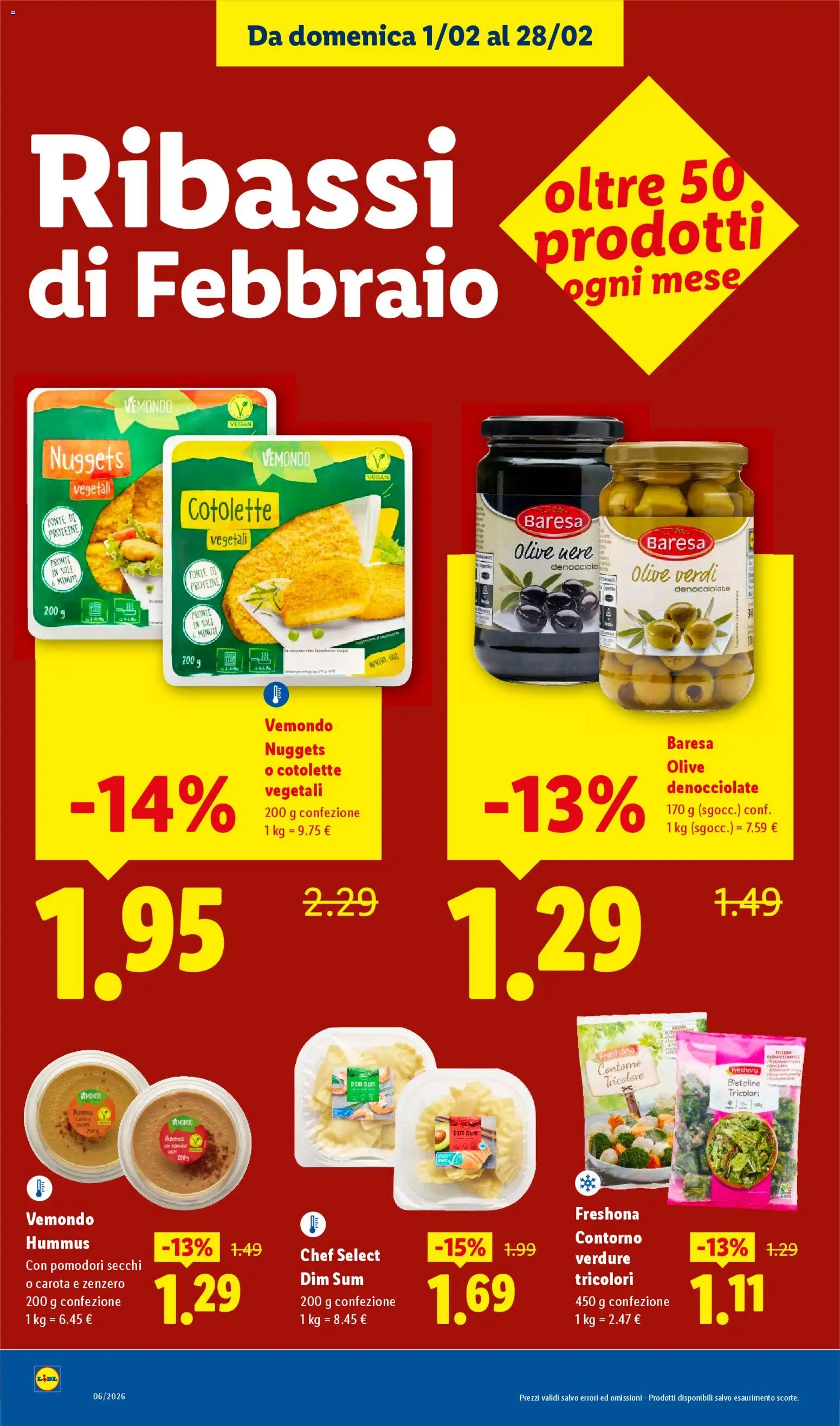 Volantino Lidl del 02.02.2026 | Pagina: 10 | Prodotti: Carota, Nuggets, Pomodori, Pomodori secchi