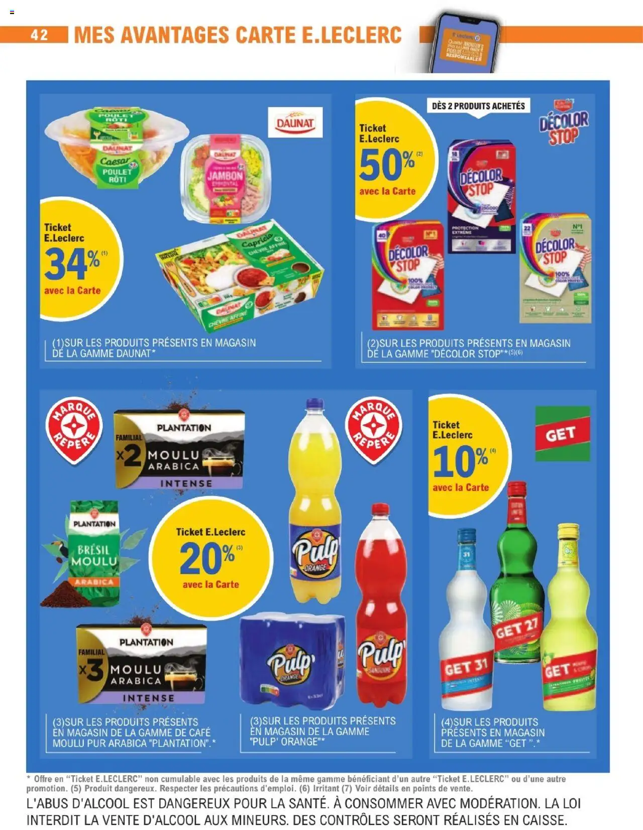  | Page: 42 | Produits: Liqueur, Emmental, Café, Jambon