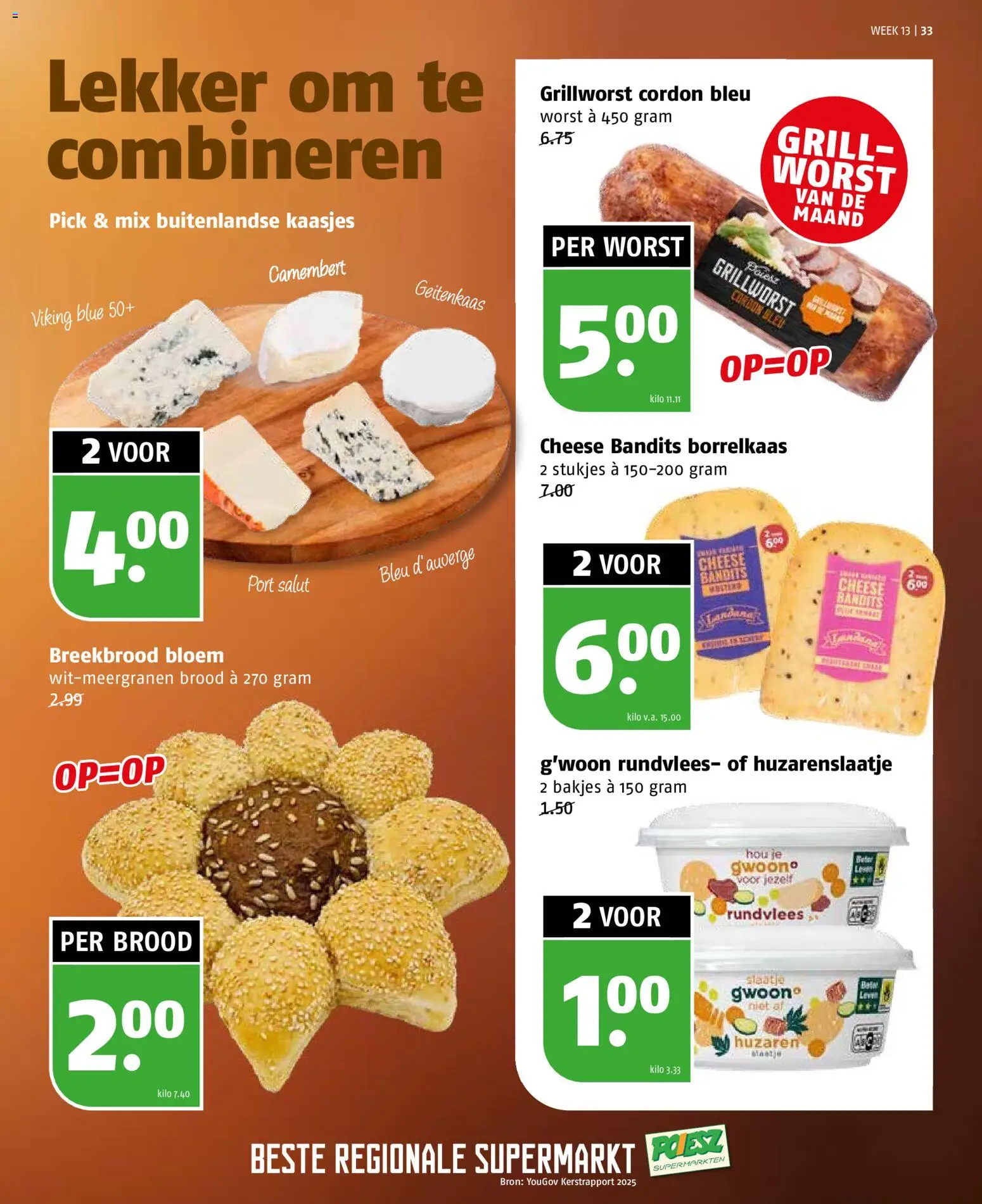 {H1} | Pagina: 33 | Producten: Brood, Worst, Grill, Rundvlees