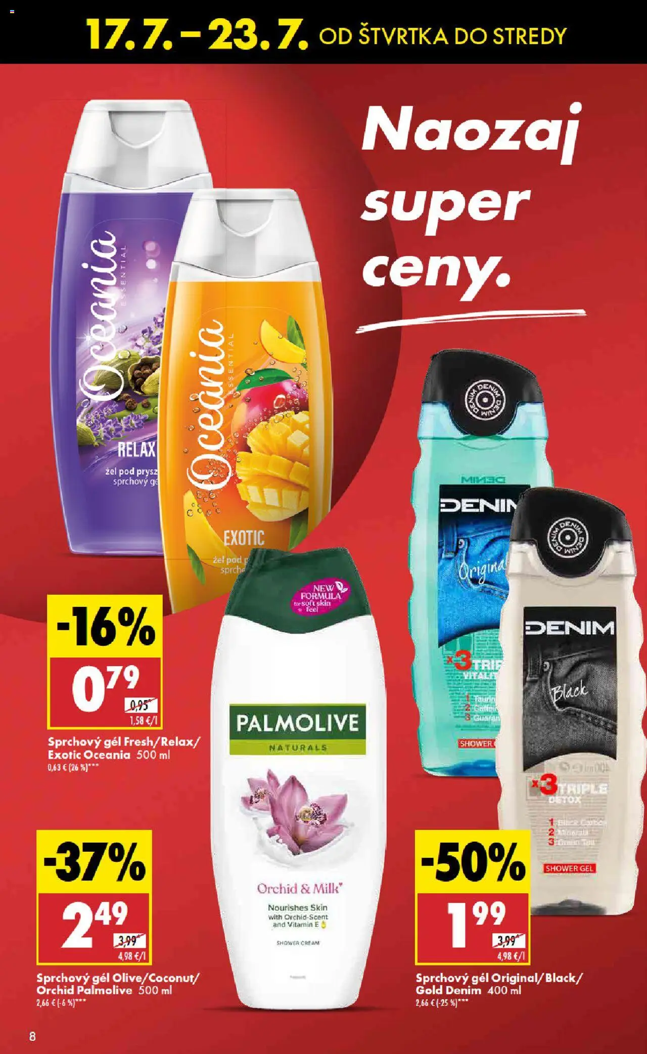 Biedronka leták │ platný od 17.07.2025 | Strana: 8 | Produkty: Sprchový gél