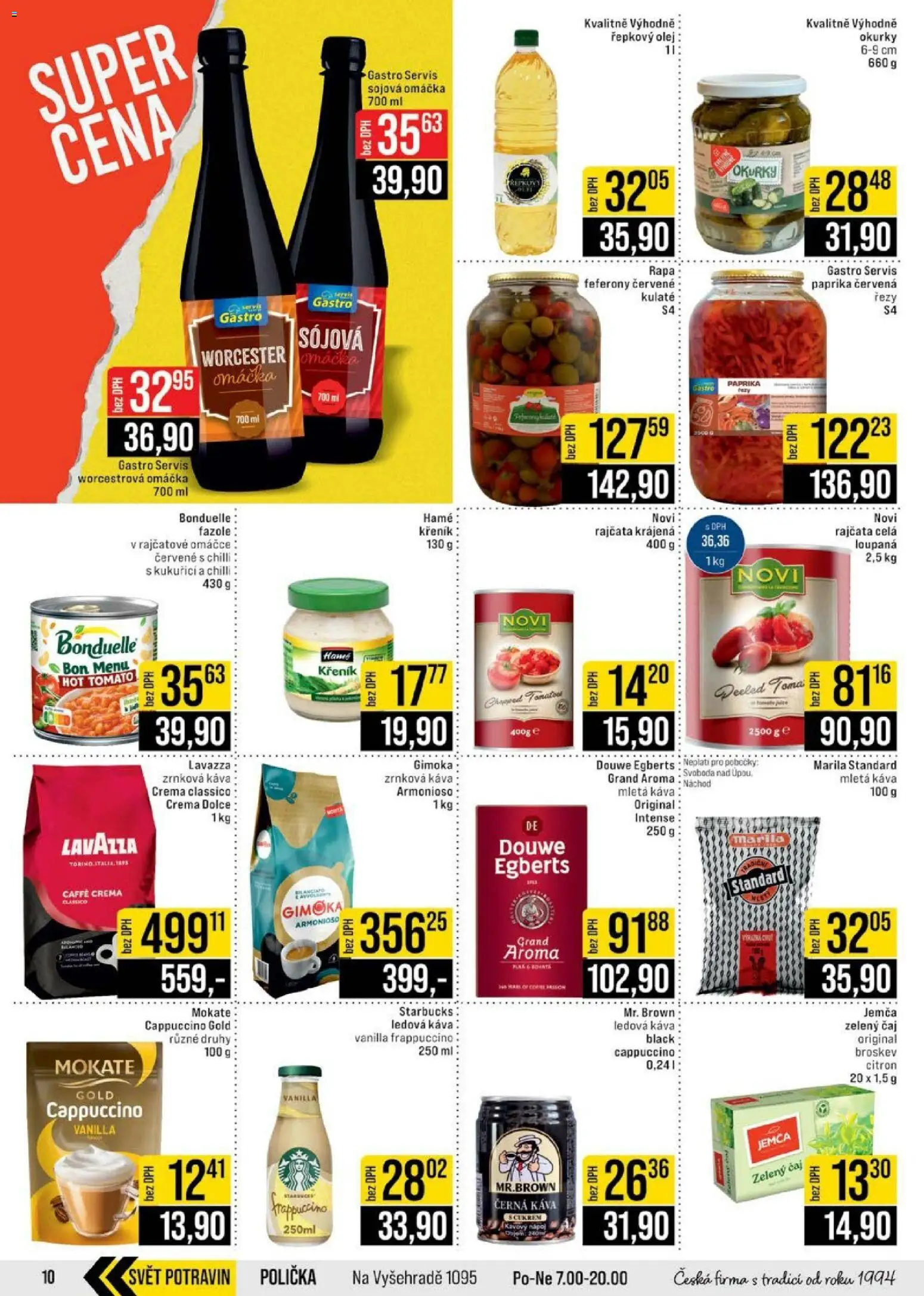 Jip leták - Cash & Carry od 11.03.2026 | Strana: 10 | Produkty: Káva, Zelený čaj, Crema, Mletá káva