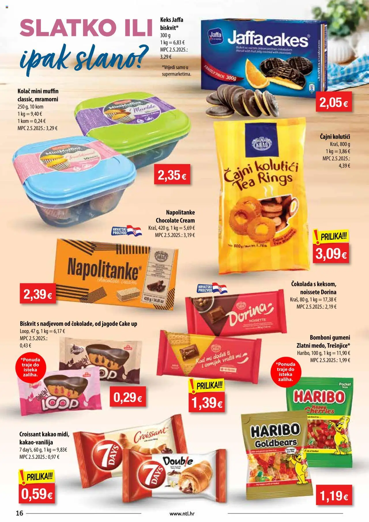 NTL katalog | vrijedi od 13.08.2025 | Stranica: 16 | Proizvodi: Čajni kolutići, Čokolada, Bomboni, Kakao