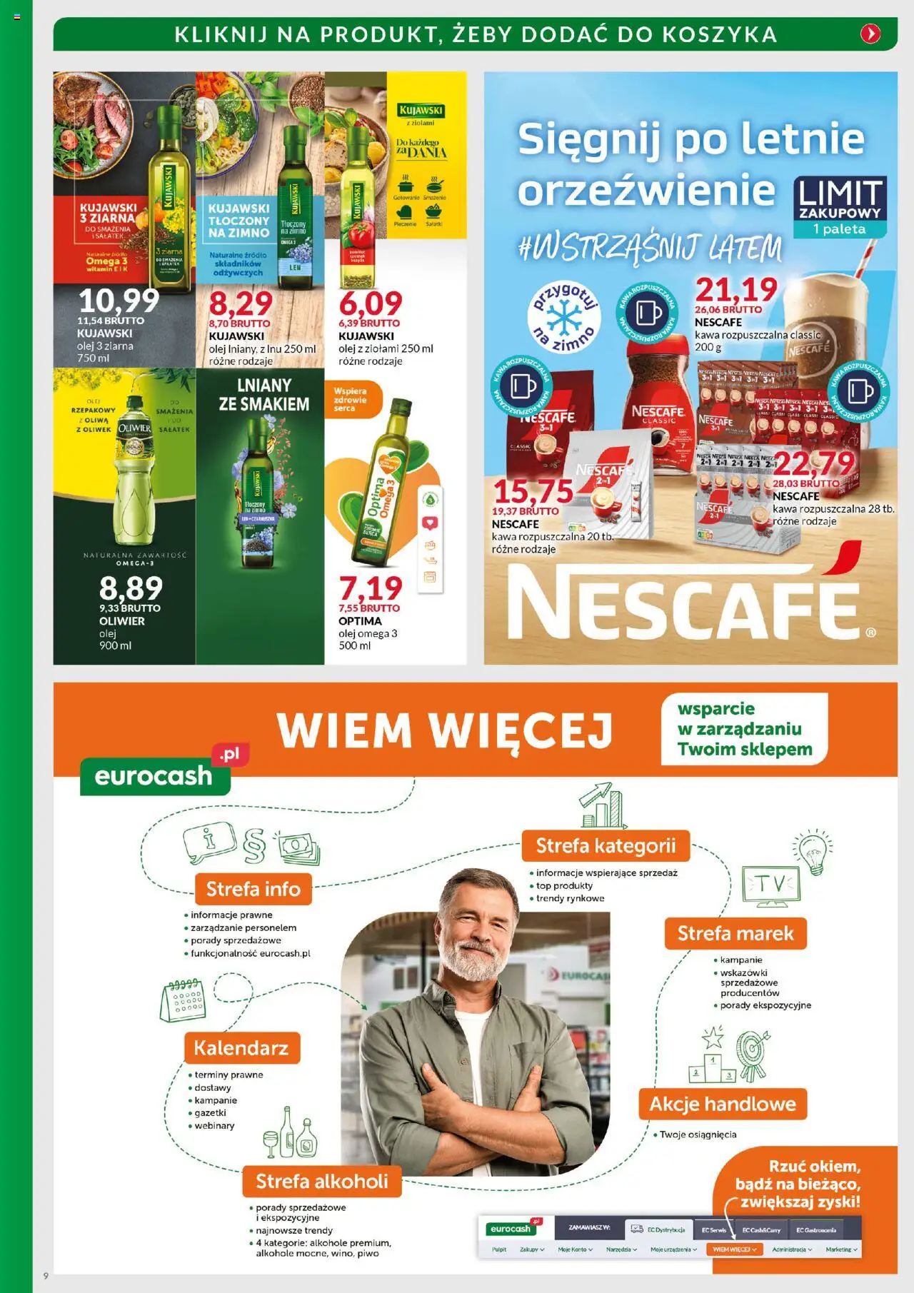 Eurocash Gazetka - Smaki Świata od 11.08.2025 | Strona: 9 | Produkty: Top, Nescafe, Kawa, Piwo