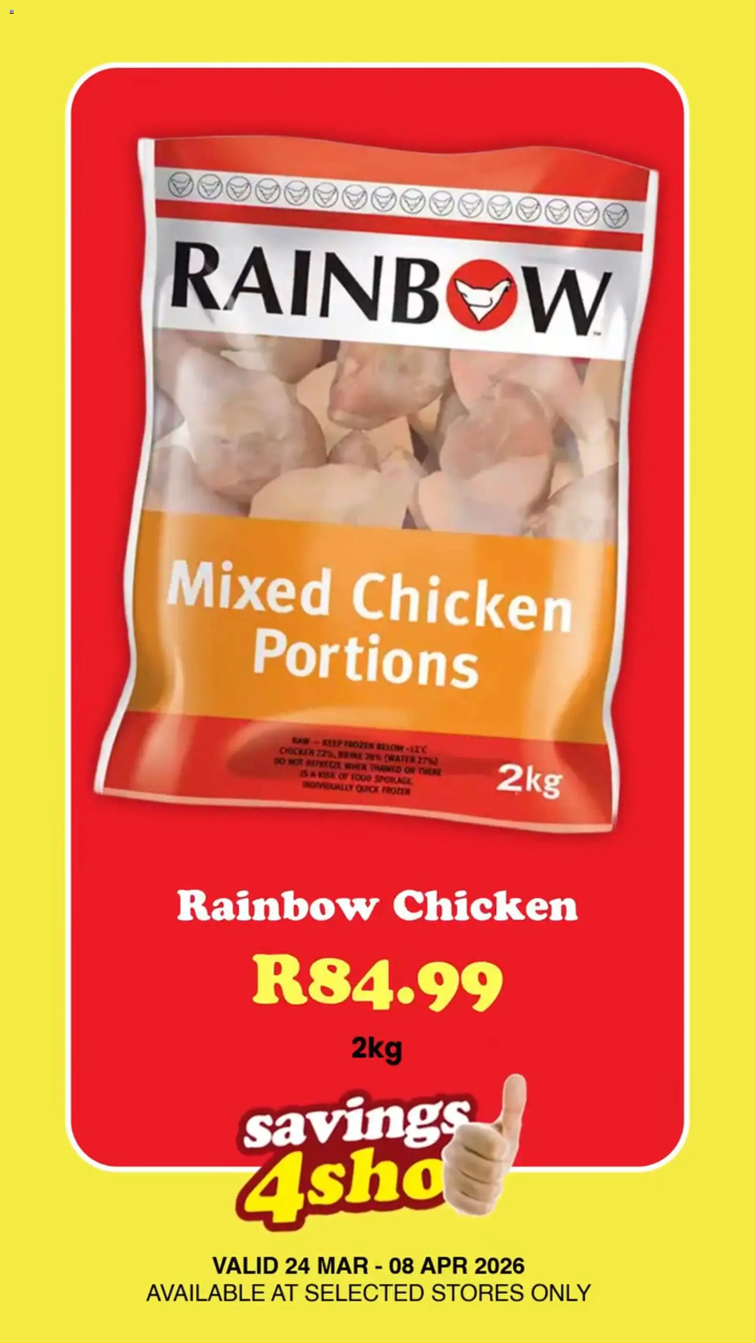New Check Save catalogue – valid from 24.03.2026 | Page: 3 | Products: Chicken, Water