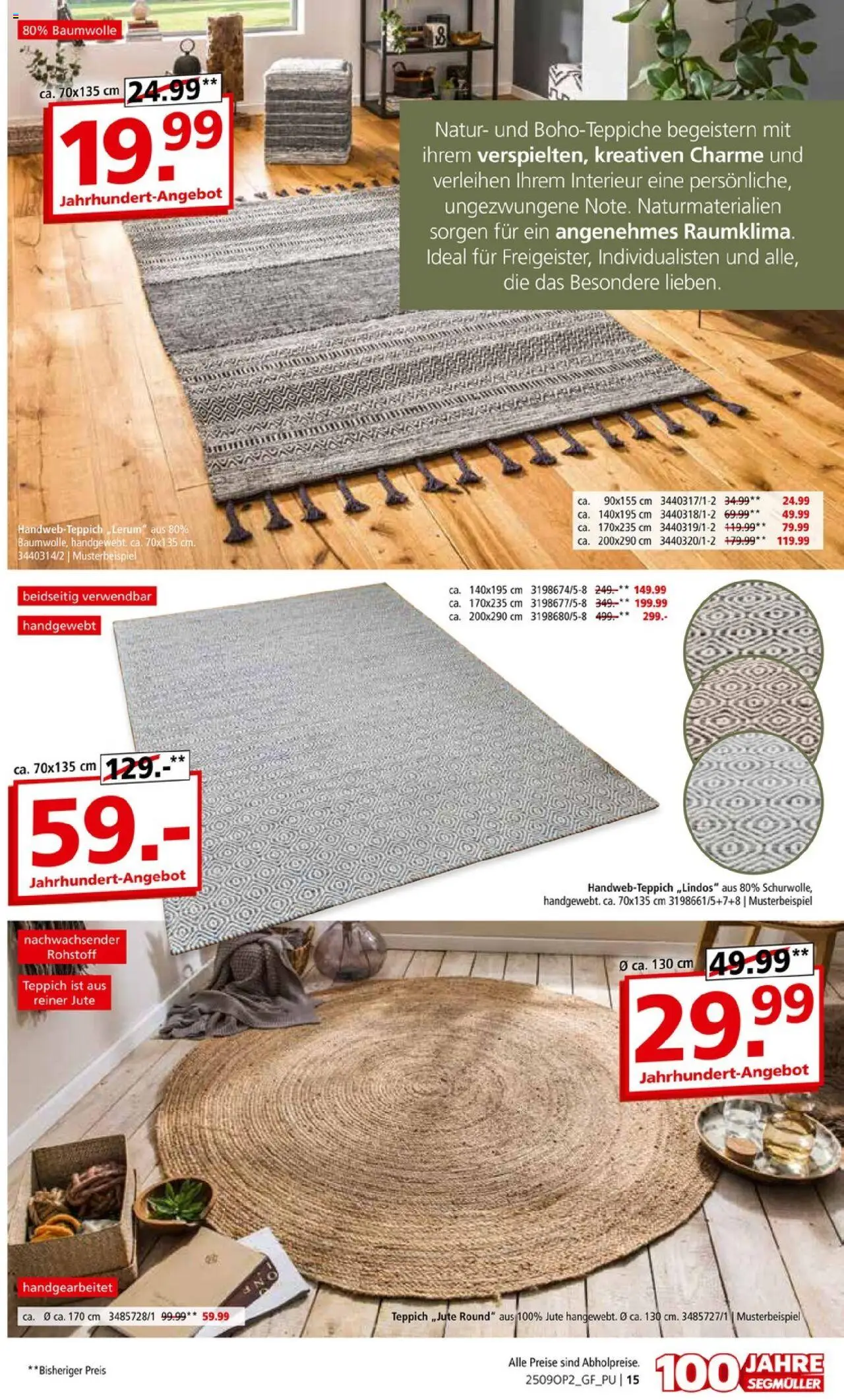 Segmüller Teppich Spezial – gültig ab 01.09.2025 | Seite: 15 | Produkte: Teppich