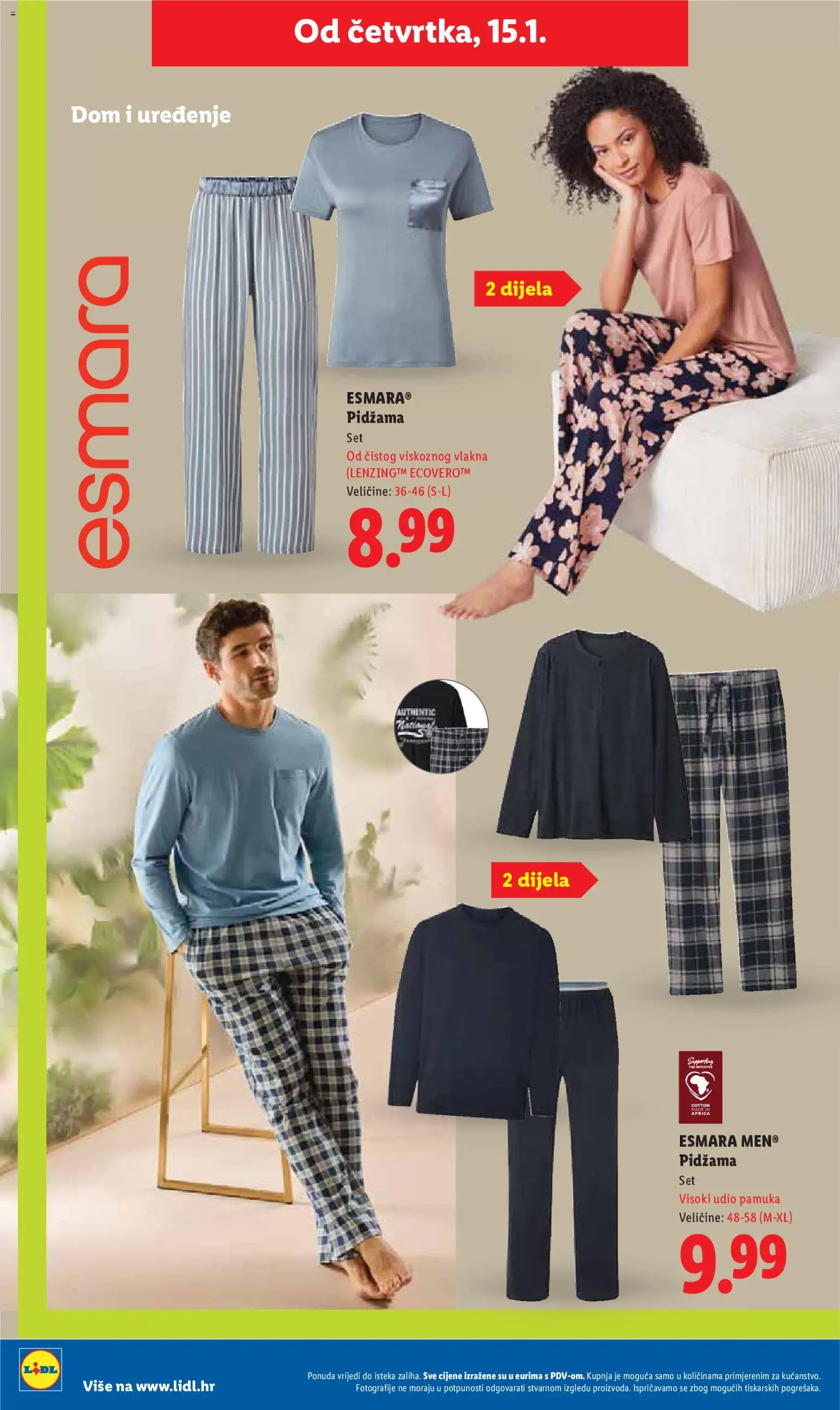 Lidl katalog | vrijedi od 12.01.2026 | Stranica: 36 | Proizvodi: Pidžama