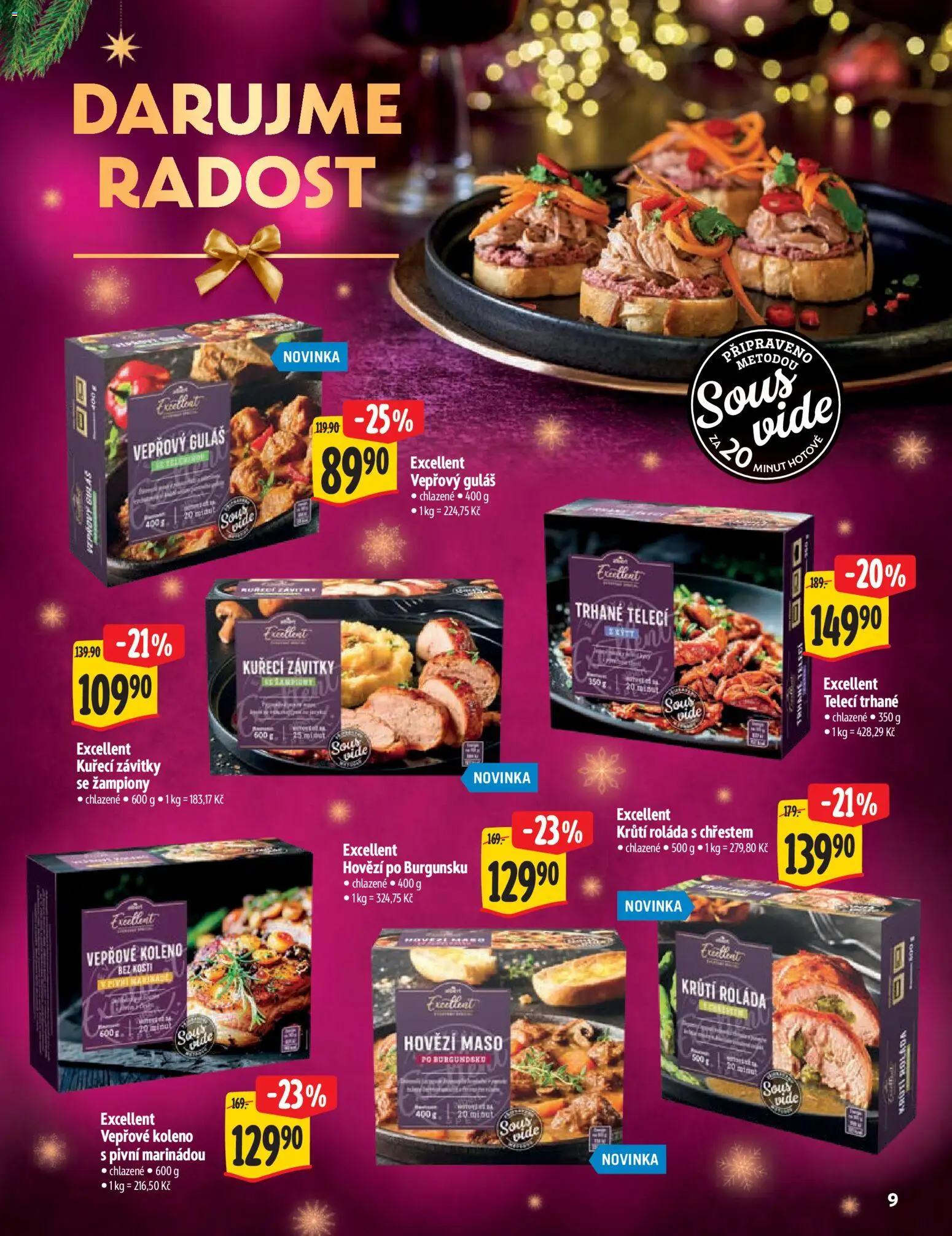 Albert katalog - Hypermarket od 29.10.2025 | Strana: 9 | Produkty: Vepřové koleno, Žampiony, Hovězí, Maso