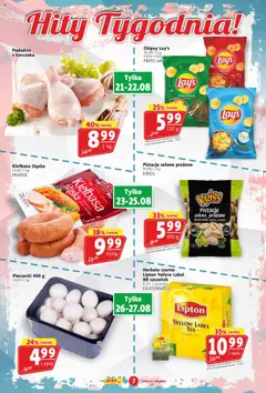 Prim Market Gazetka od 21.08.2025 | Strona: 7 | Produkty: Kiełbasa, Pieczarki, Kiełbasa śląska, Herbata