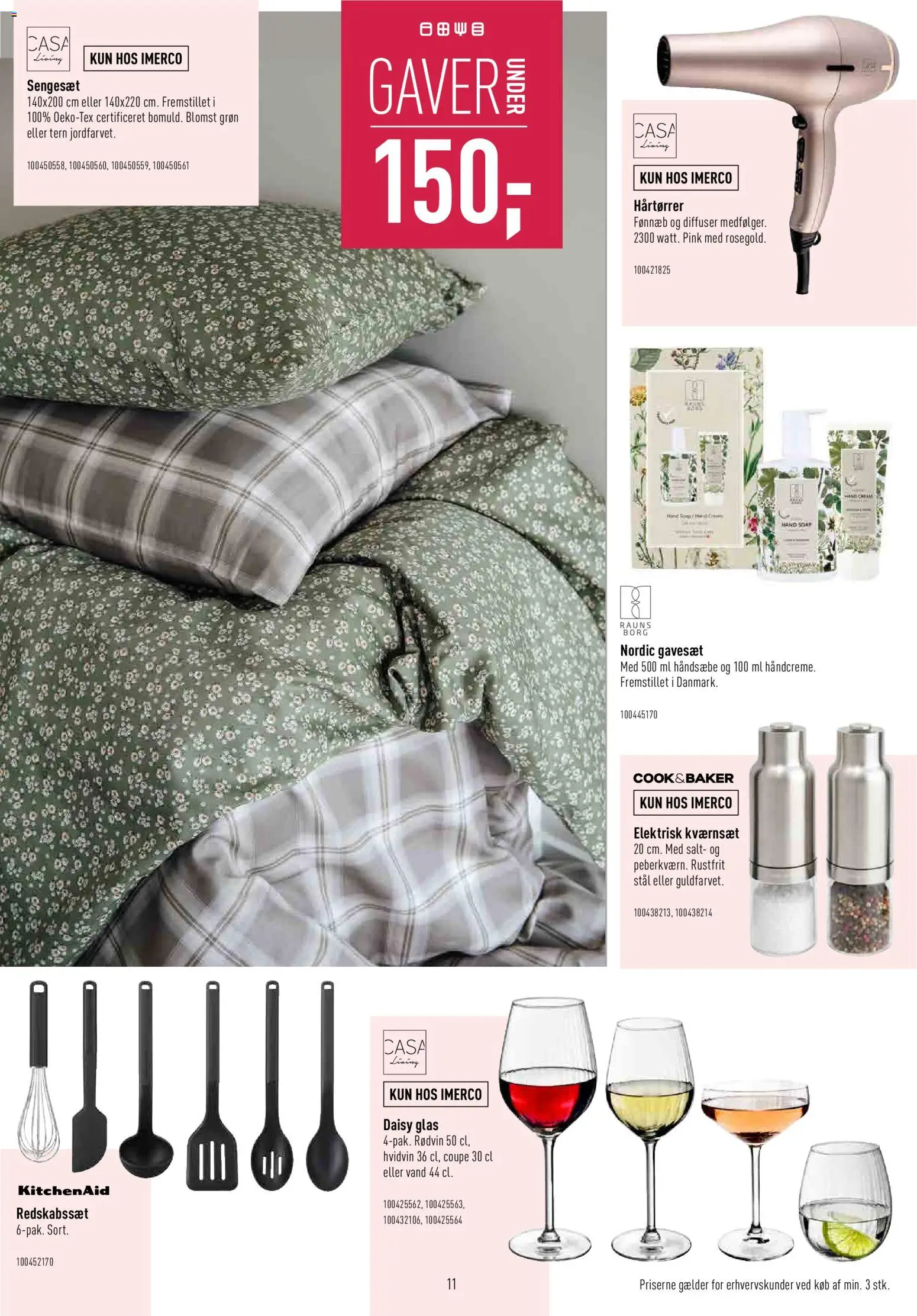 Imerco tilbudsavis – gyldig fra 04.11.2025 | Side: 11 | Produkter: Salt, Sengesæt, Hårtørrer