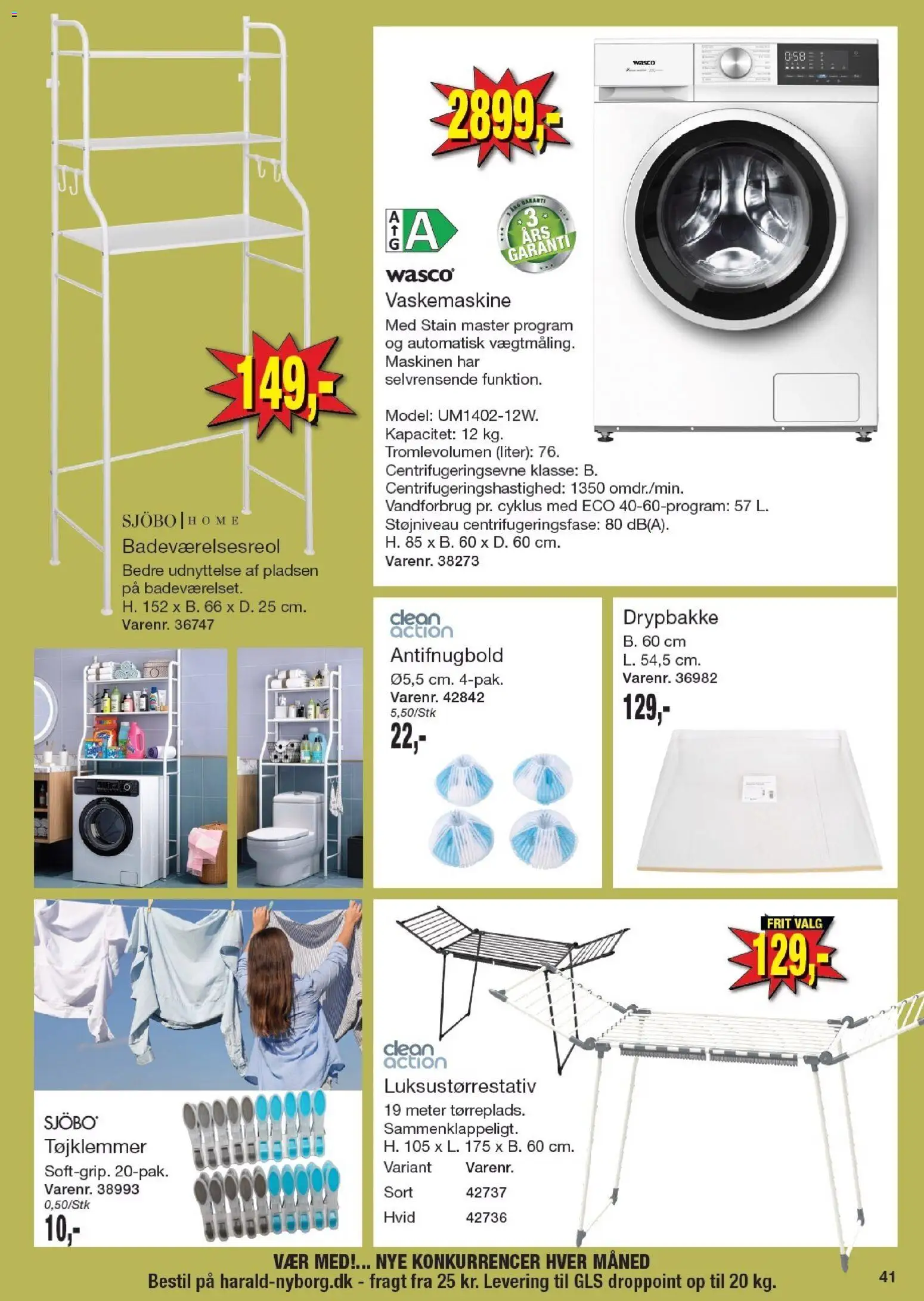 Harald Nyborg tilbudsavis – gyldig fra 08.01.2026 | Side: 45 | Produkter: Vaskemaskine