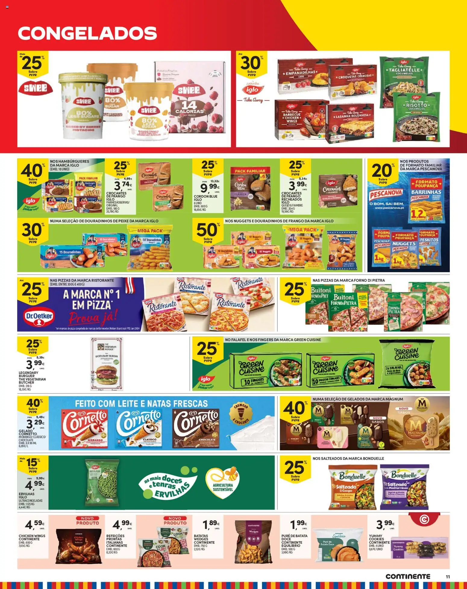 Continente - Madeira │ válido de 11.11.2025 | Página: 11 | Produtos: Gelado, Queijo, Peixe, Nuggets