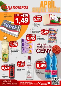 CBA Komfos leták platný od 24.04.2026