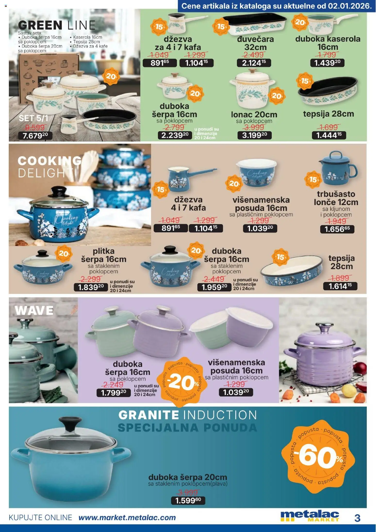 Metalac Market katalog - važi od 01.01.2026 | Strana: 3 | Proizvode: Džezva, Kafa
