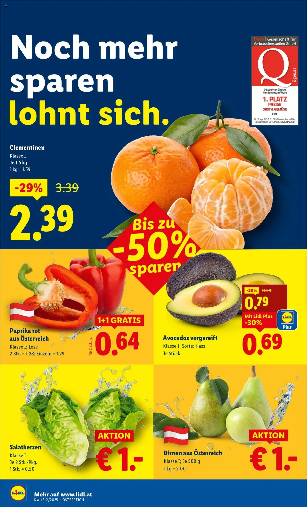 Lidl Flugblatt - Oberpullendorf, Güssing, Oberwart gültig ab 23.10.2025 | Seite: 6 | Produkte: Gemüse, Obst