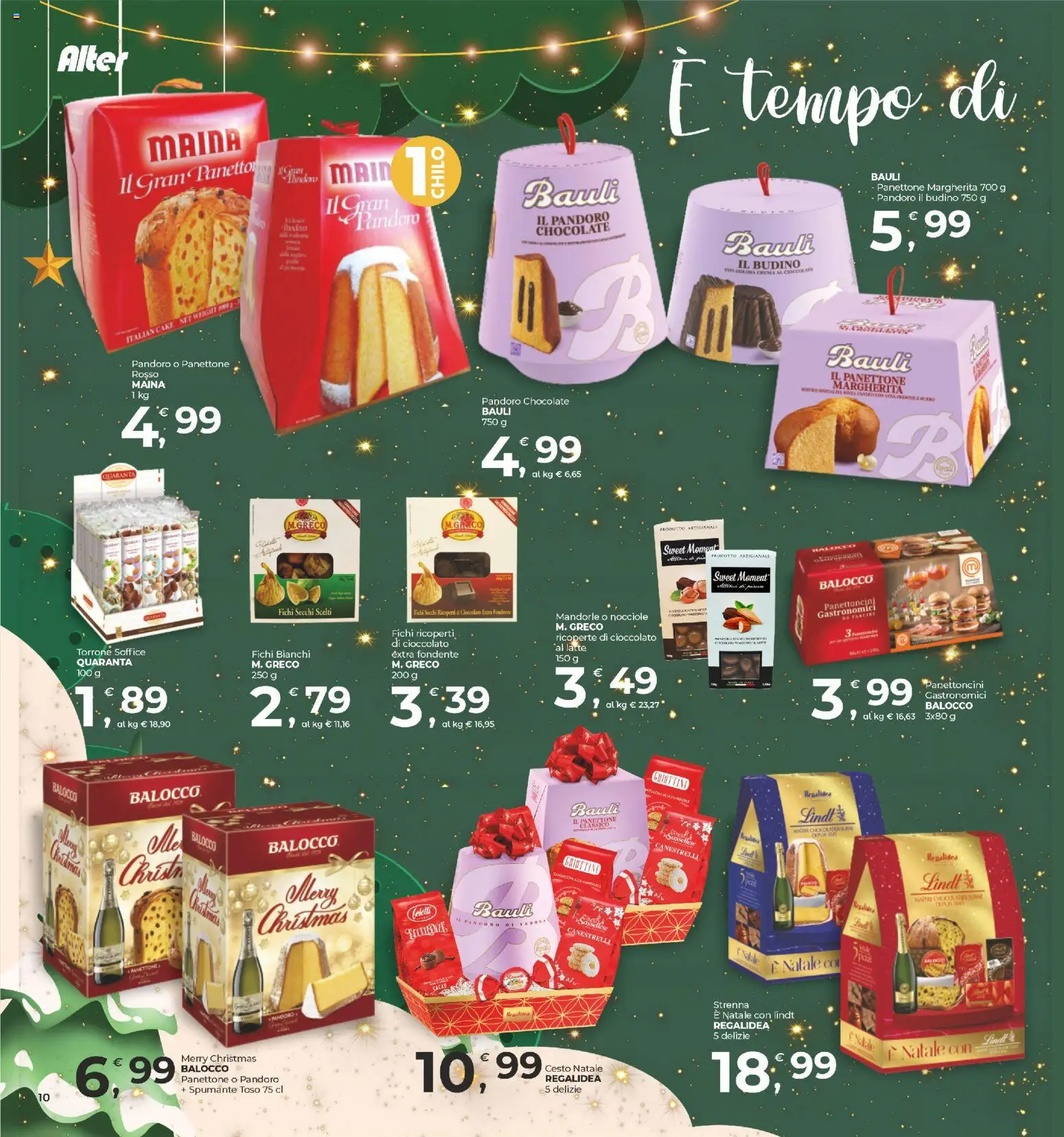 Volantino Alter Discount del 05.12.2025 | Pagina: 10 | Prodotti: Latte, Nocciole, Pandoro, Cacao