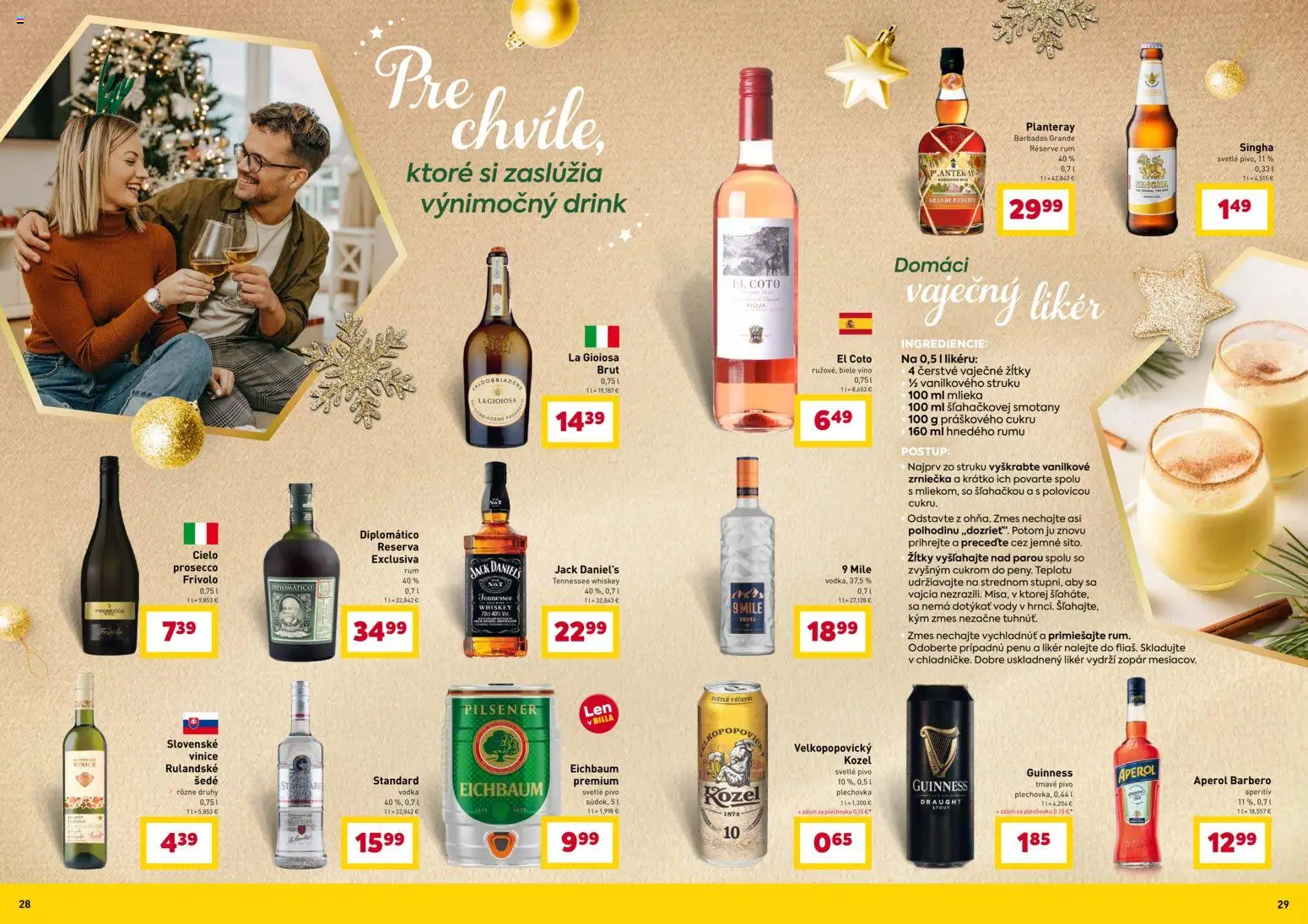 Nové Billa akcie – leták je platný od 12.11.2025 | Strana: 15 | Produkty: Prosecco, Vodka, Rum, Jack Daniel's