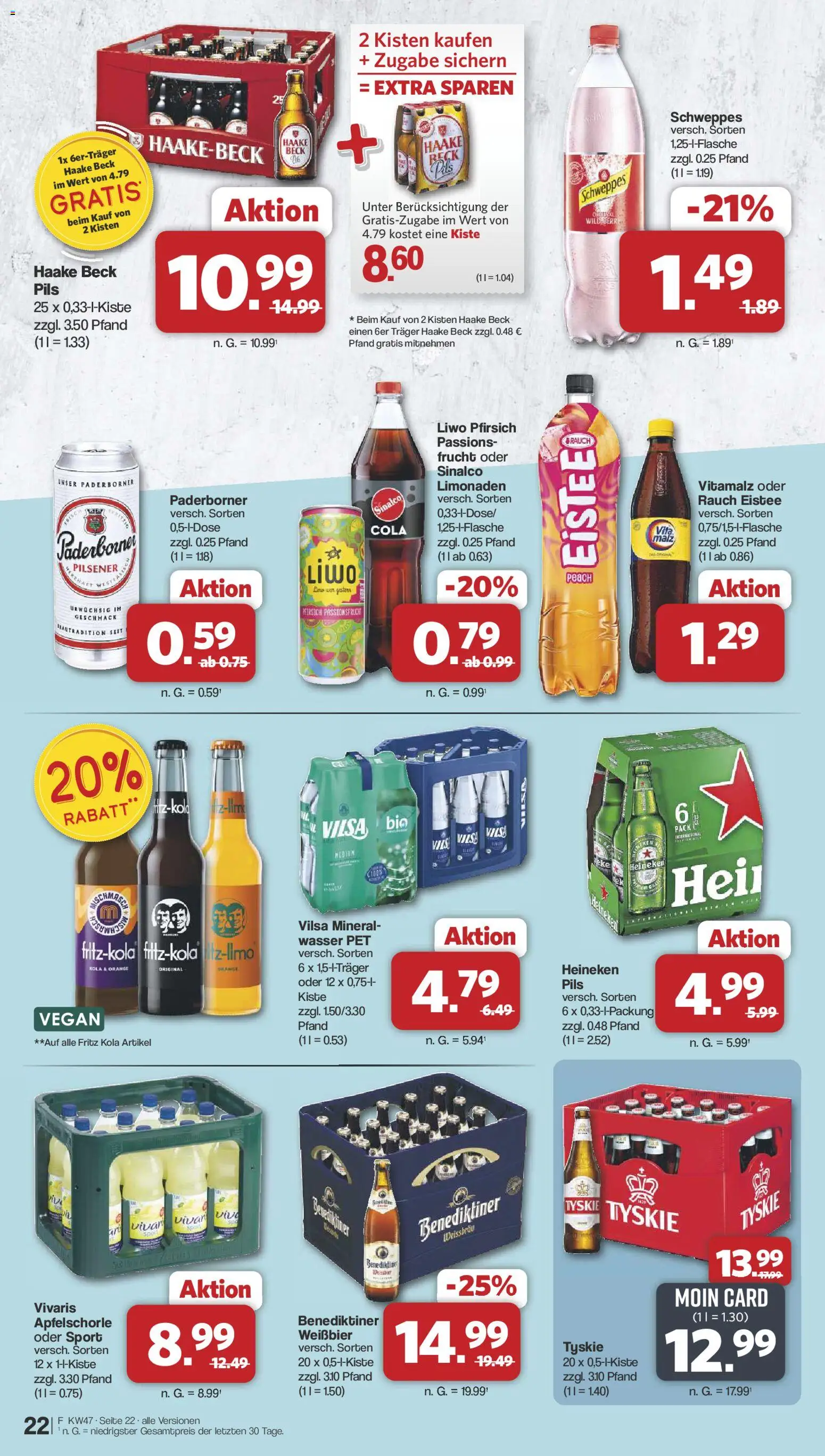 Famila Nordwest - Black Friday – gültig ab 17.11.2025 | Seite: 21 | Produkte: Sinalco, Tyskie, Weißbier, Schweppes