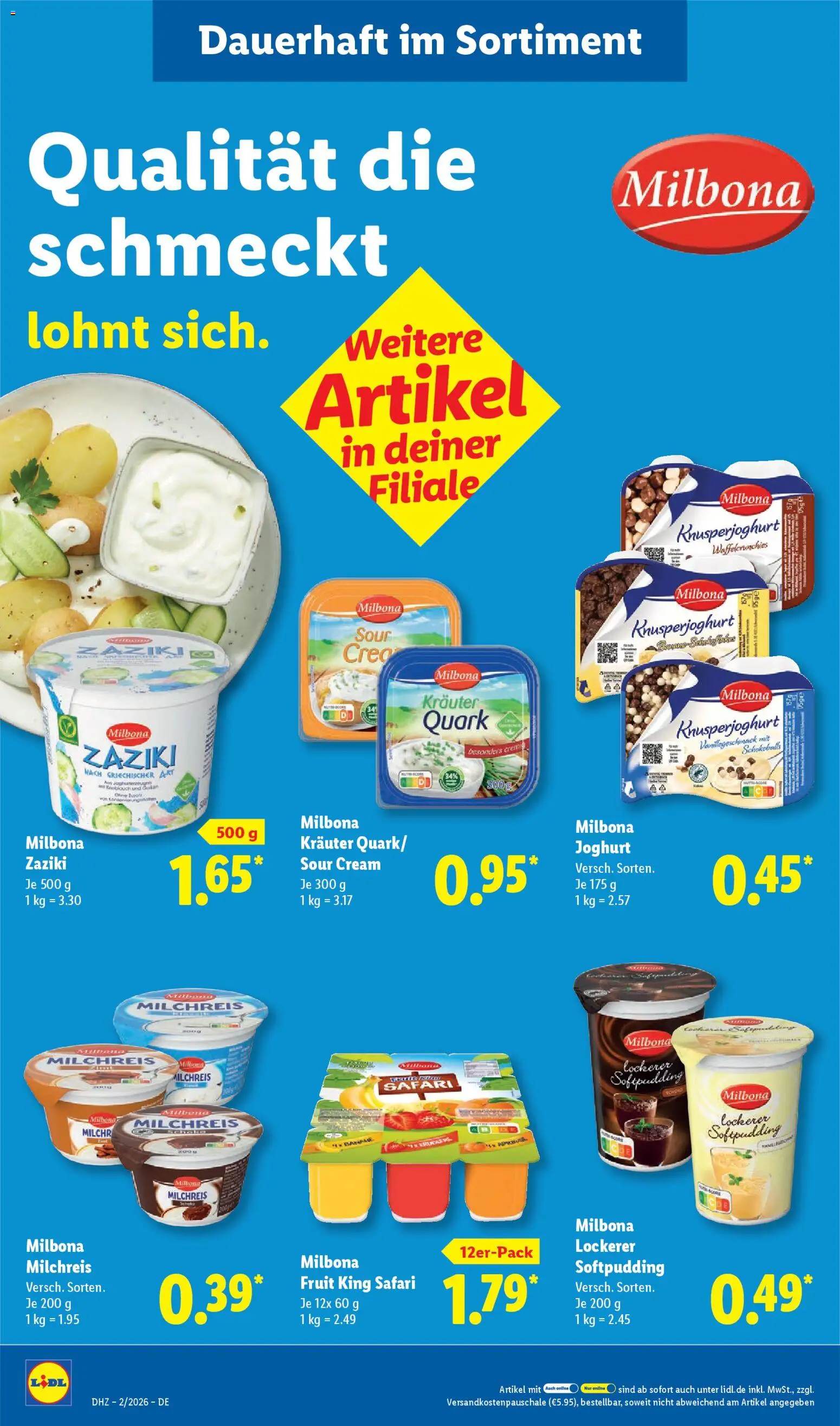 Lidl Prospekt Ochsenfurt – gültig ab 05.01.2026 | Seite: 20 | Produkte: Quark, Joghurt