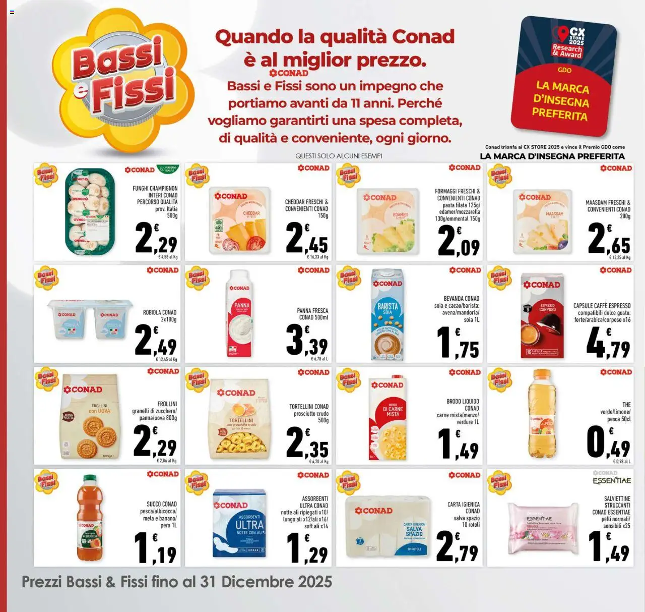 Volantino Conad del 22.10.2025 | Pagina: 18 | Prodotti: Uova, Caffè, Pera, Frollini