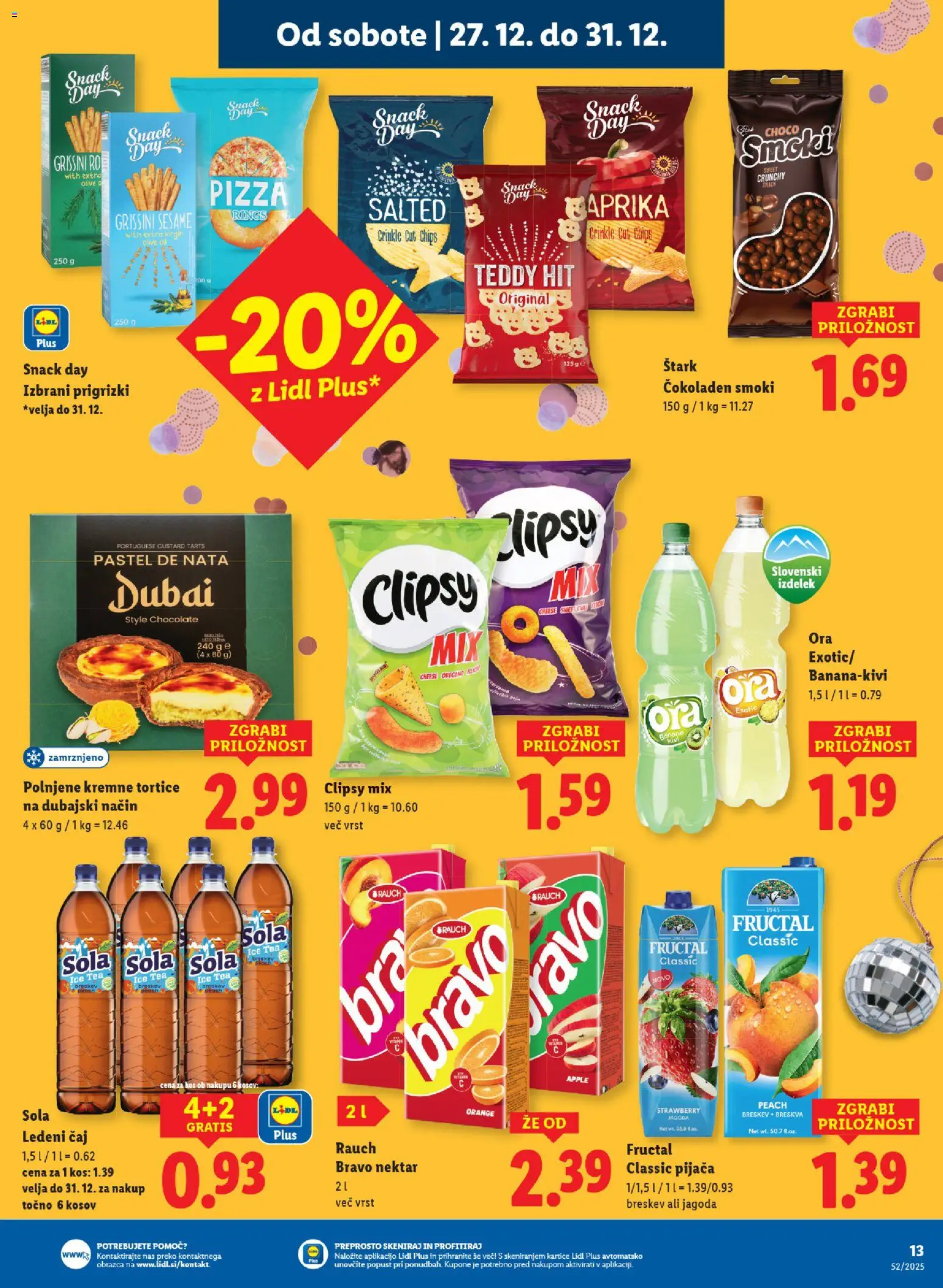 Novi Lidl katalog ponudbe – veljaven od 23.12.2025 | Stran: 13 | Izdelki: Ledeni čaj, Olive, Prigrizki, Caj