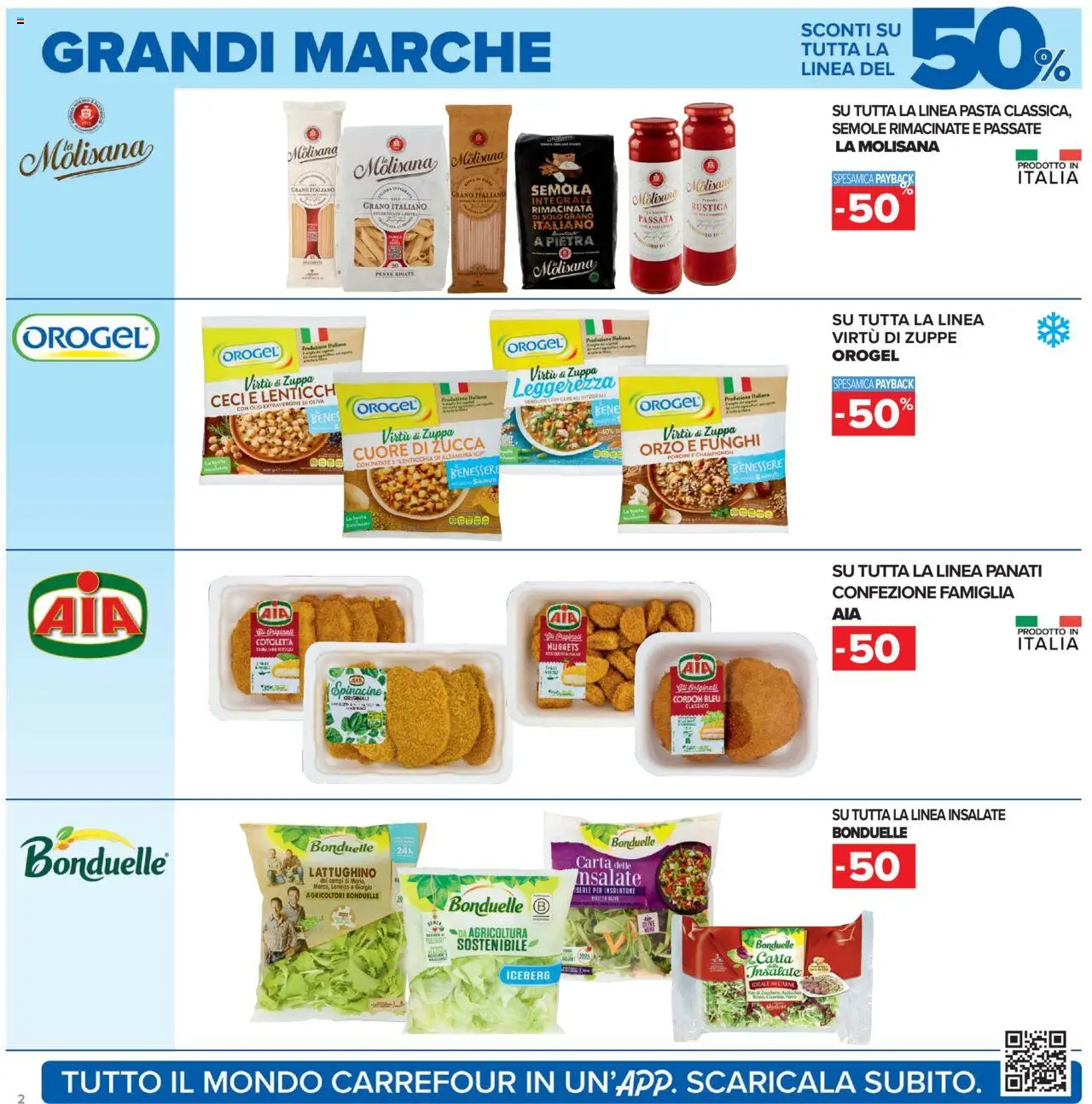 Volantino Carrefour del 10.10.2025 | Pagina: 2 | Prodotti: Nuggets, Patate, Olio, Funghi